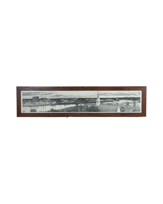 Framed Panoramic Photograph of Fairbanks Alaska c. 1955