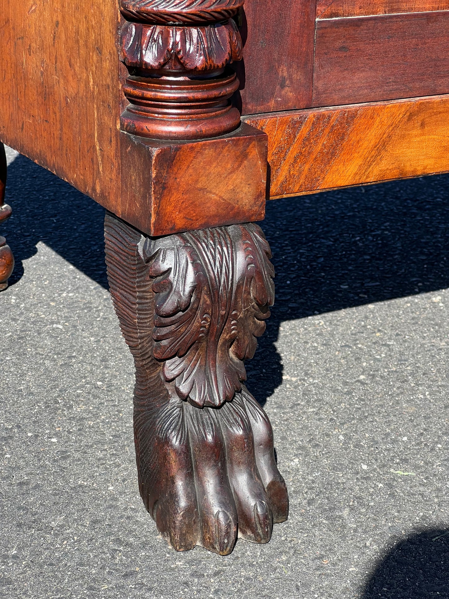 Antique Federal Period Mahagony Paw Foot Sideboard c. 1830