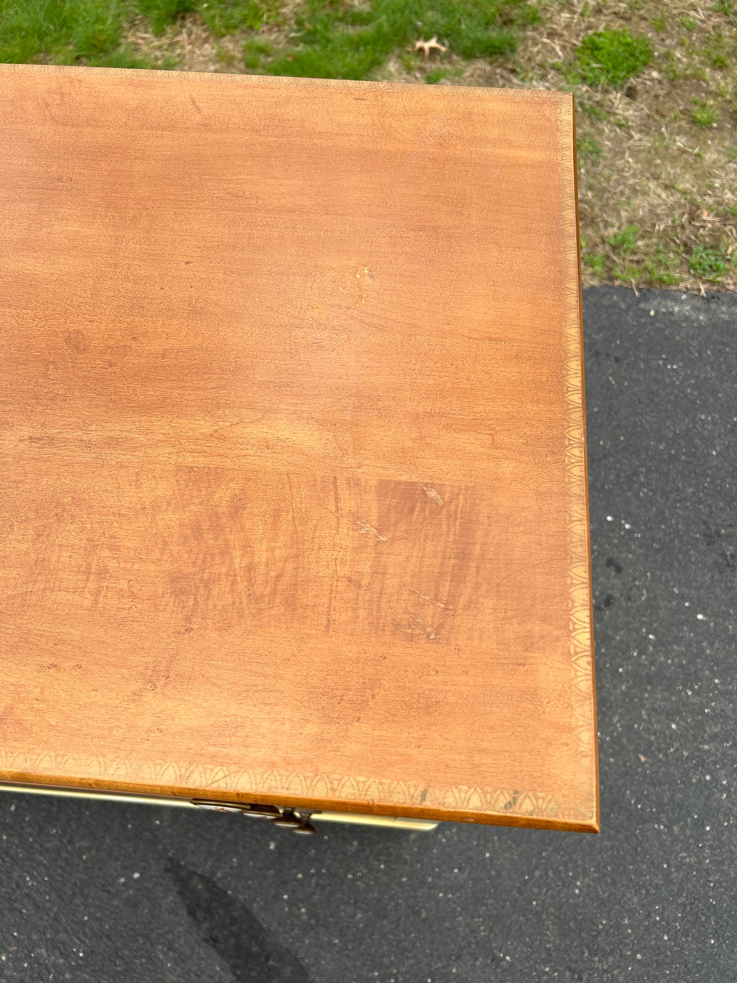 Vintage Hitchcock Maple White Harvest Four Drawer Chest with Maple Top and Drawer Fronts