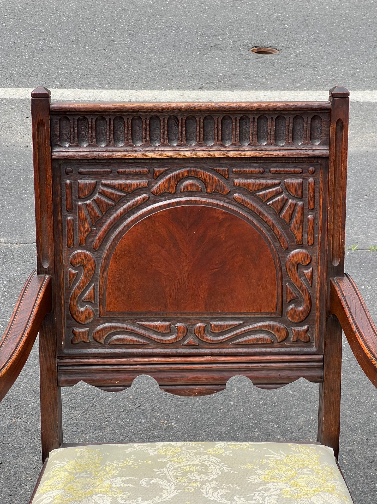 Antique Depression Era Oak Side Chair