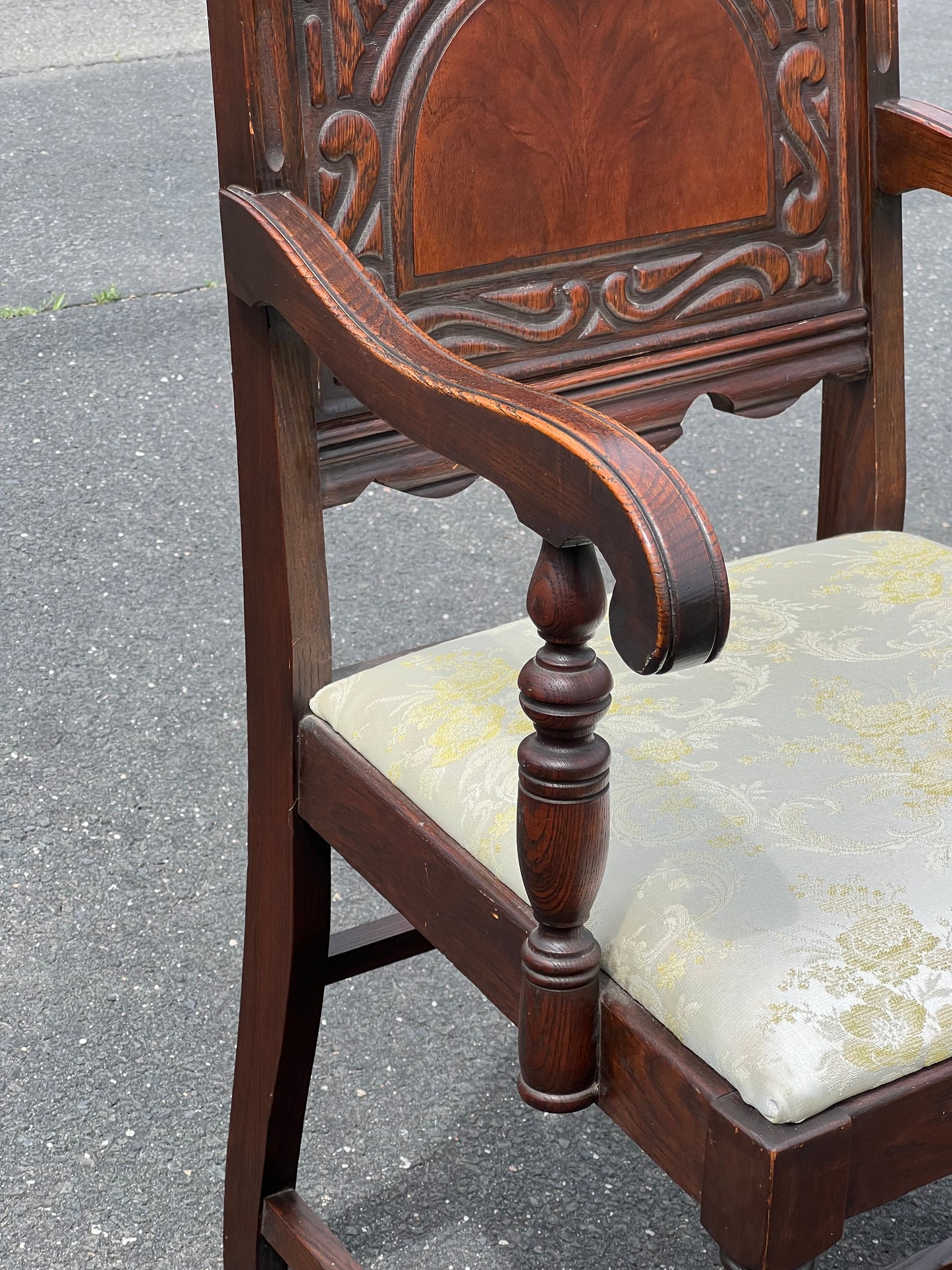 Antique Depression Era Oak Side Chair