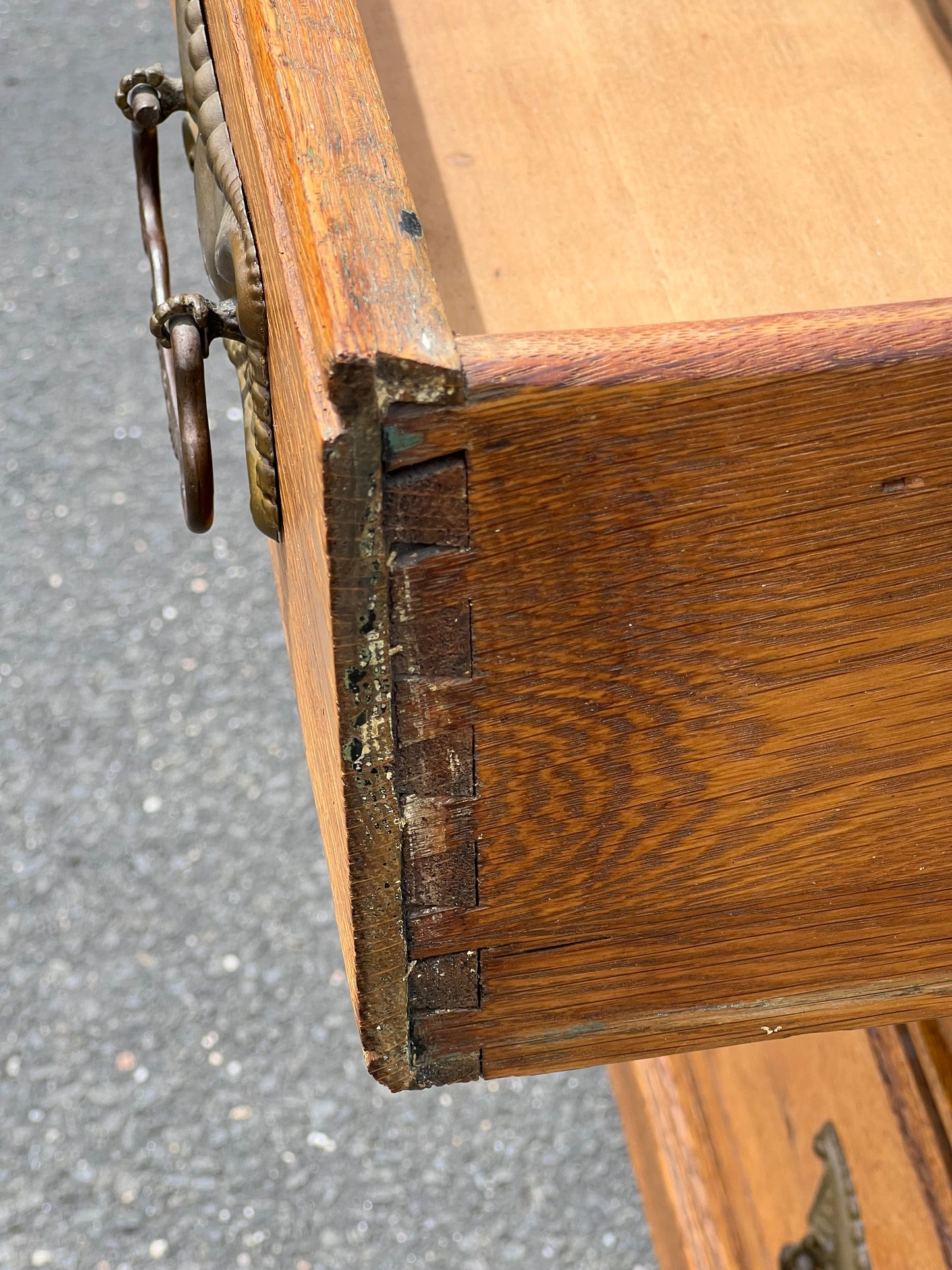 Antique Victorian Oak Three Drawer Chest c. 1900