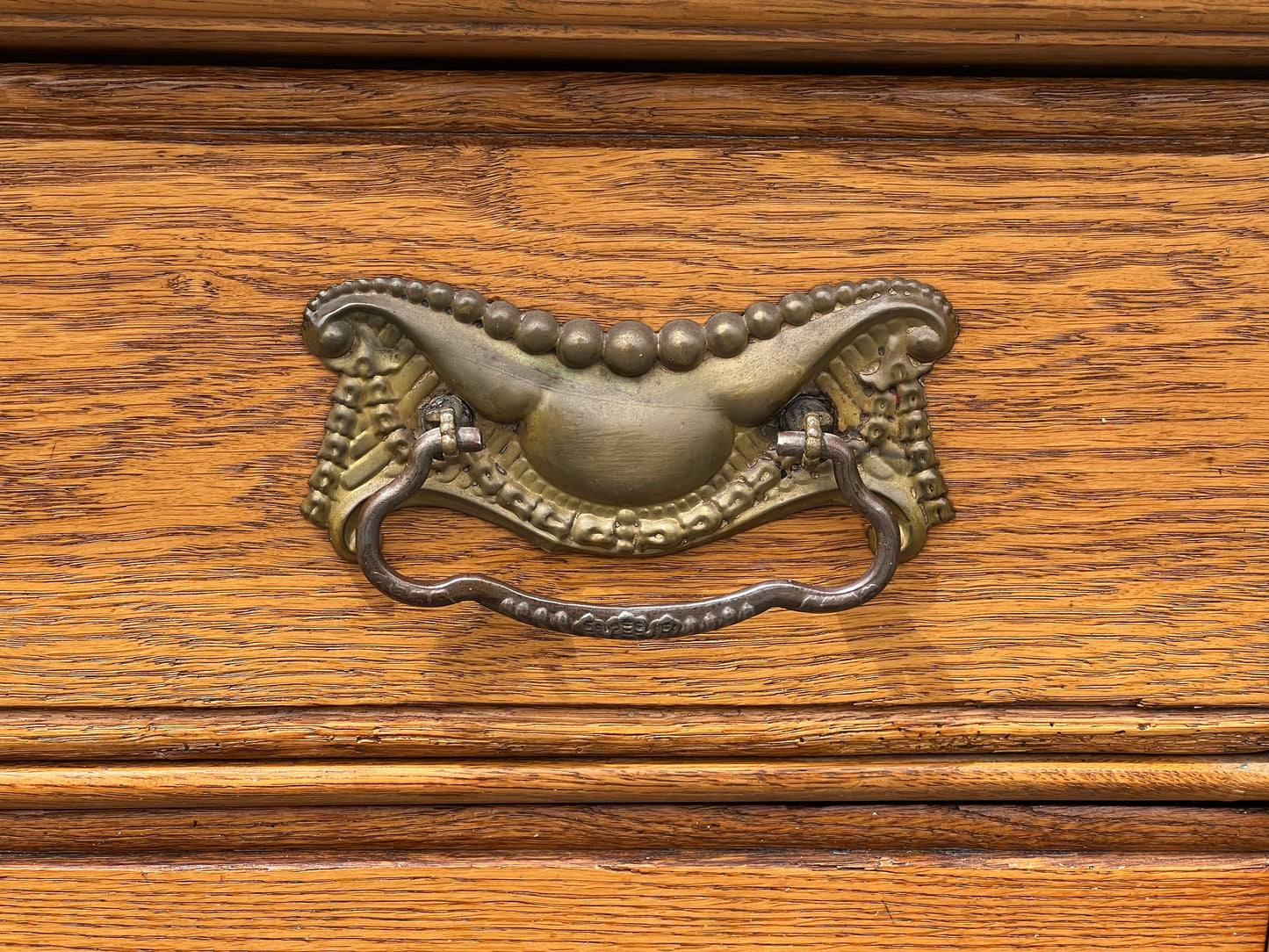 Antique Victorian Oak Three Drawer Chest c. 1900