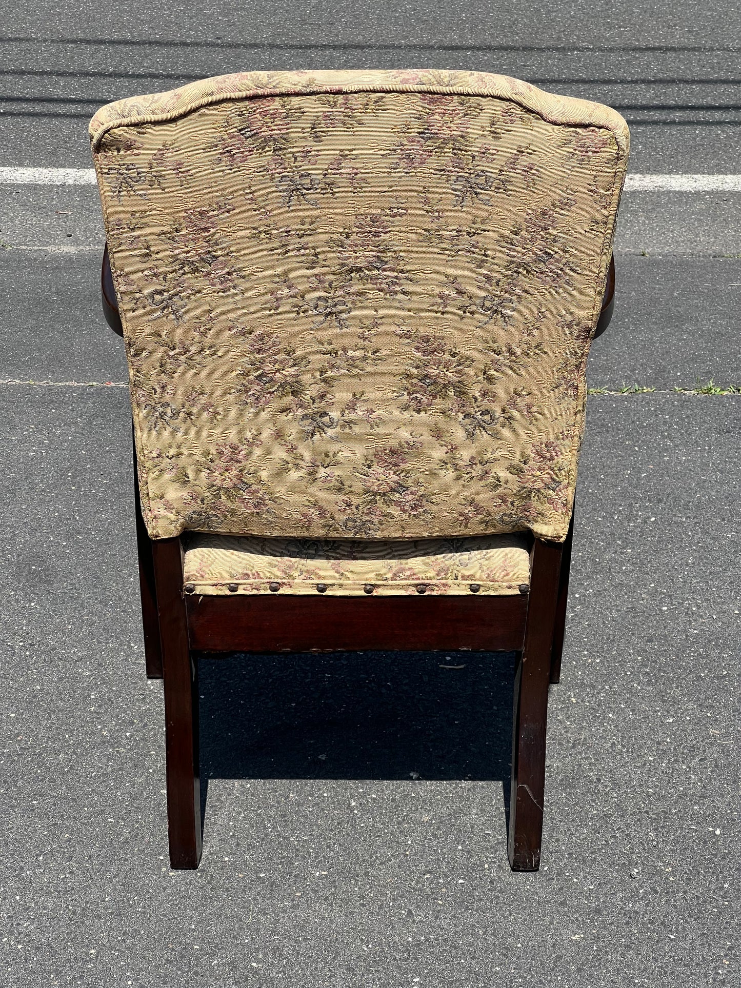 Antique American Empire Upholstered Living Room Chair