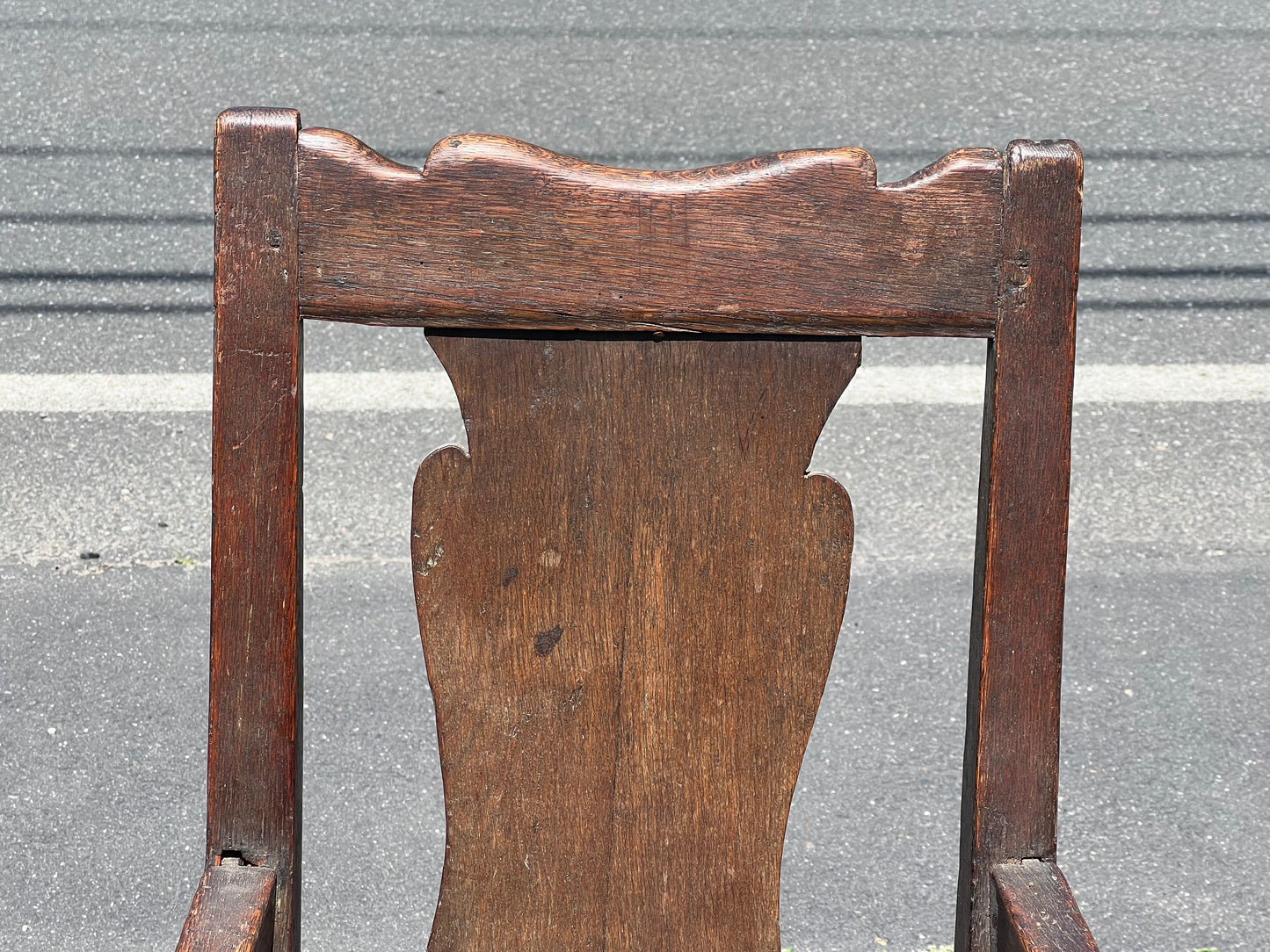 Antique 17th Century Primitive Oak Arm Chair