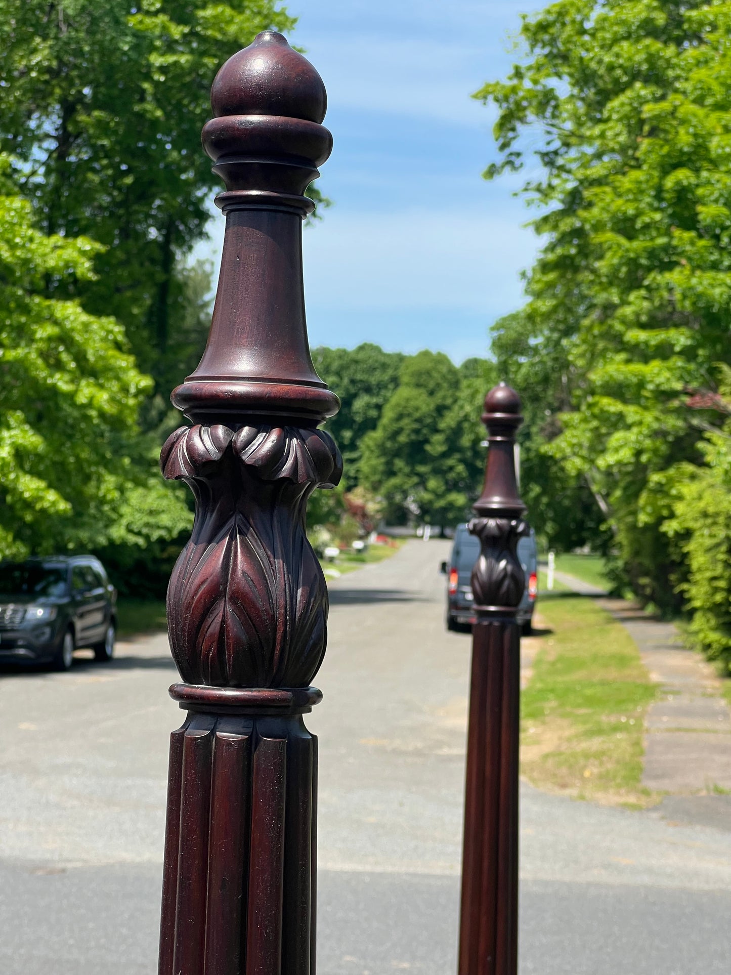 Great Antique 19th Century Solid Mahogany Queen Size Four Poster Bed