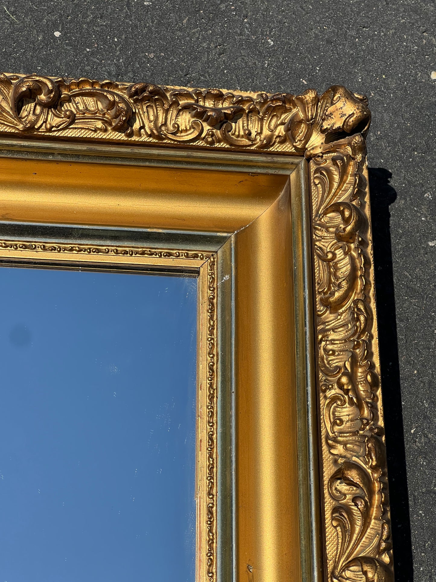 Vintage Gilt Wood Wall Mirror