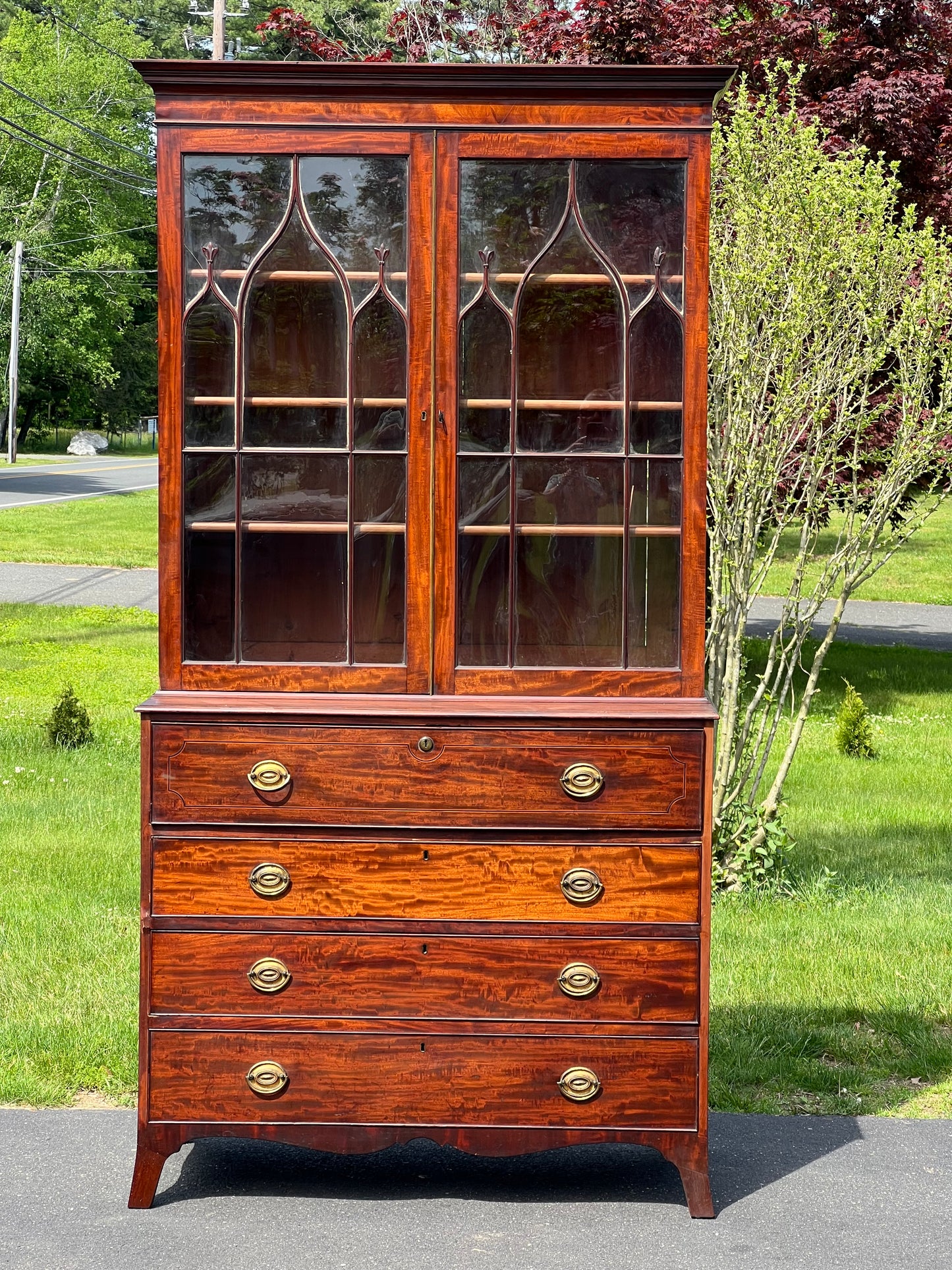 Antique Late 18th Century George III Mahogany Butlers Secretary