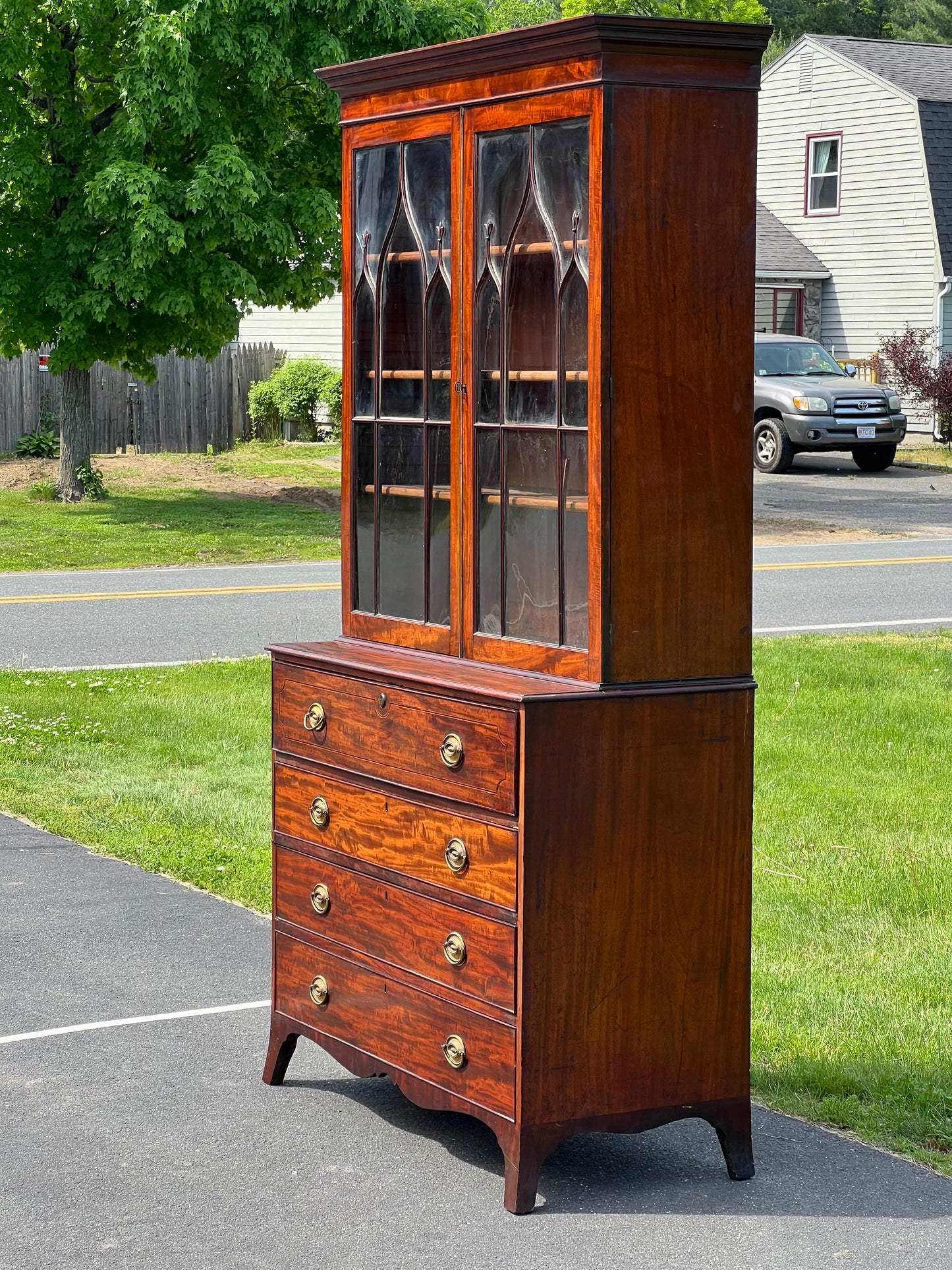 Antique Late 18th Century George III Mahogany Butlers Secretary