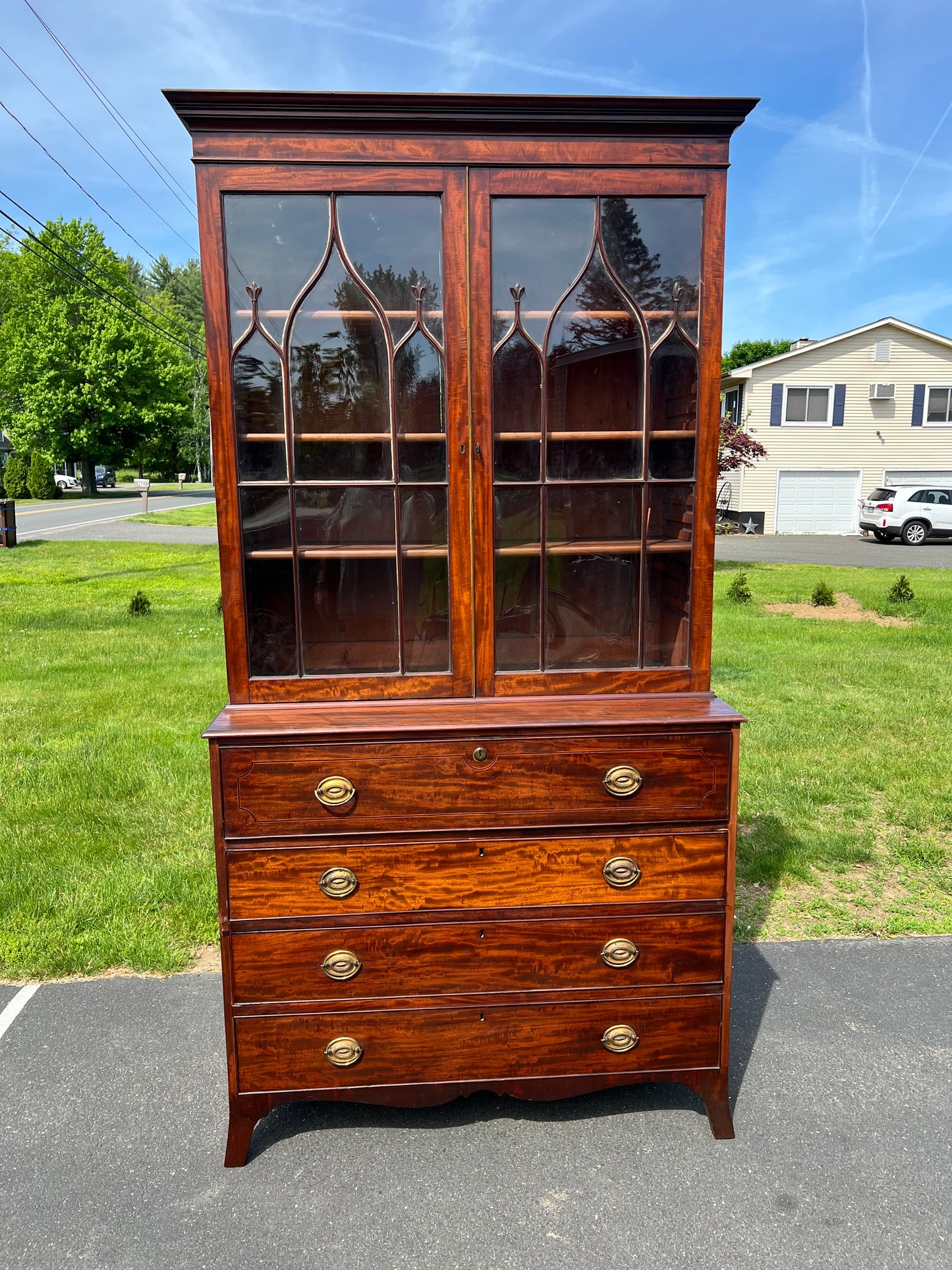 Antique Late 18th Century George III Mahogany Butlers Secretary