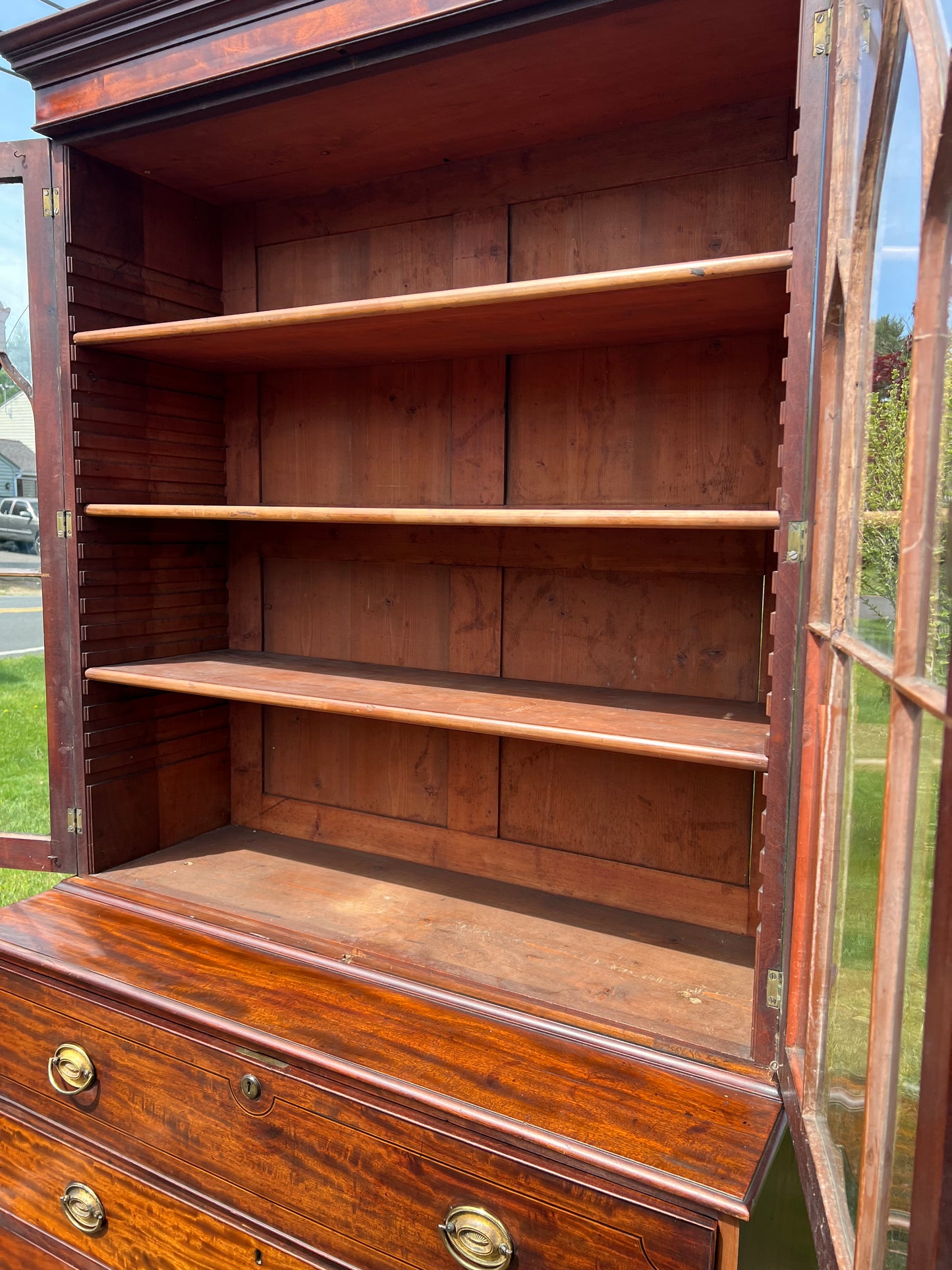 Antique Late 18th Century George III Mahogany Butlers Secretary