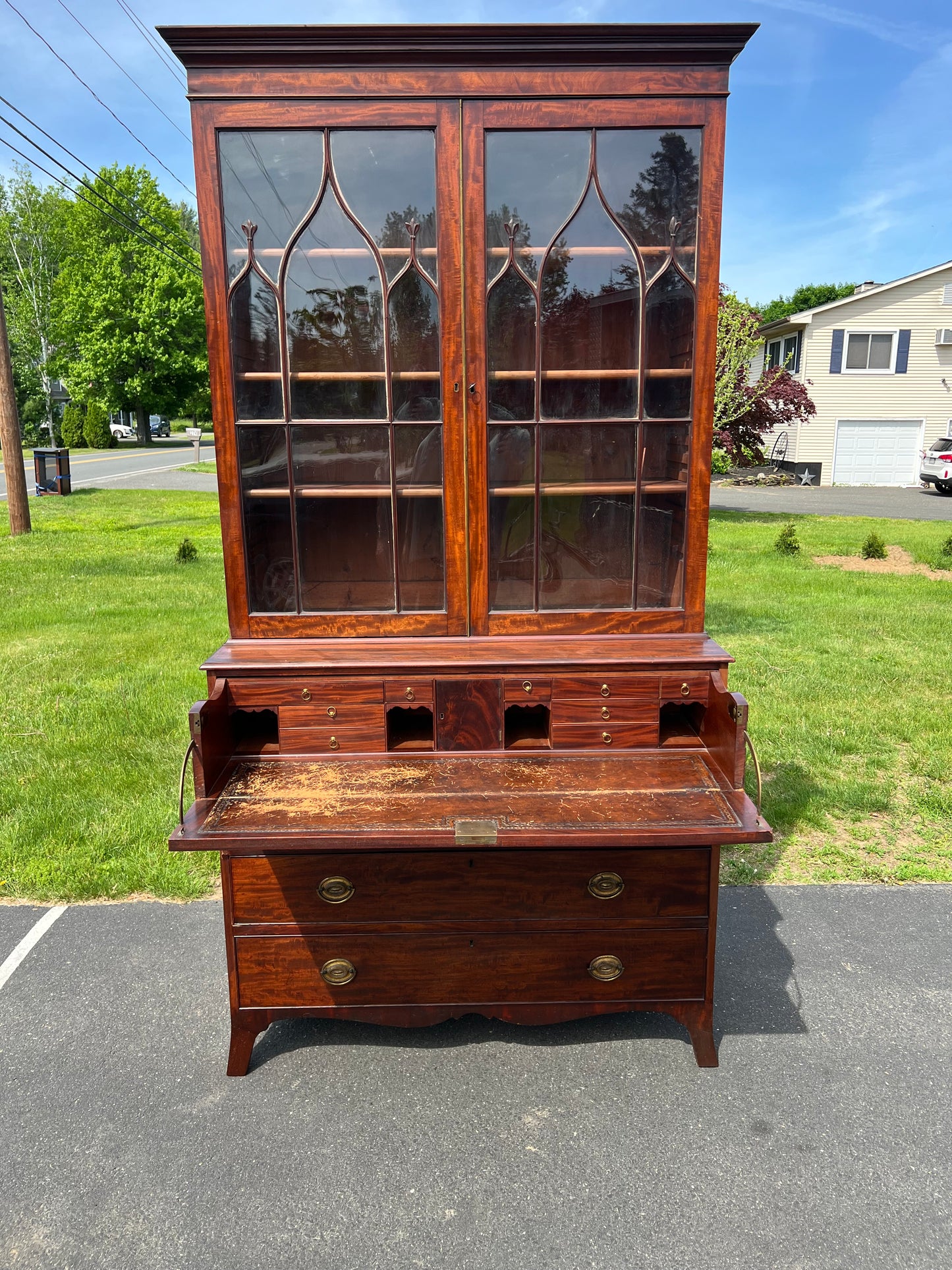 Antique Late 18th Century George III Mahogany Butlers Secretary