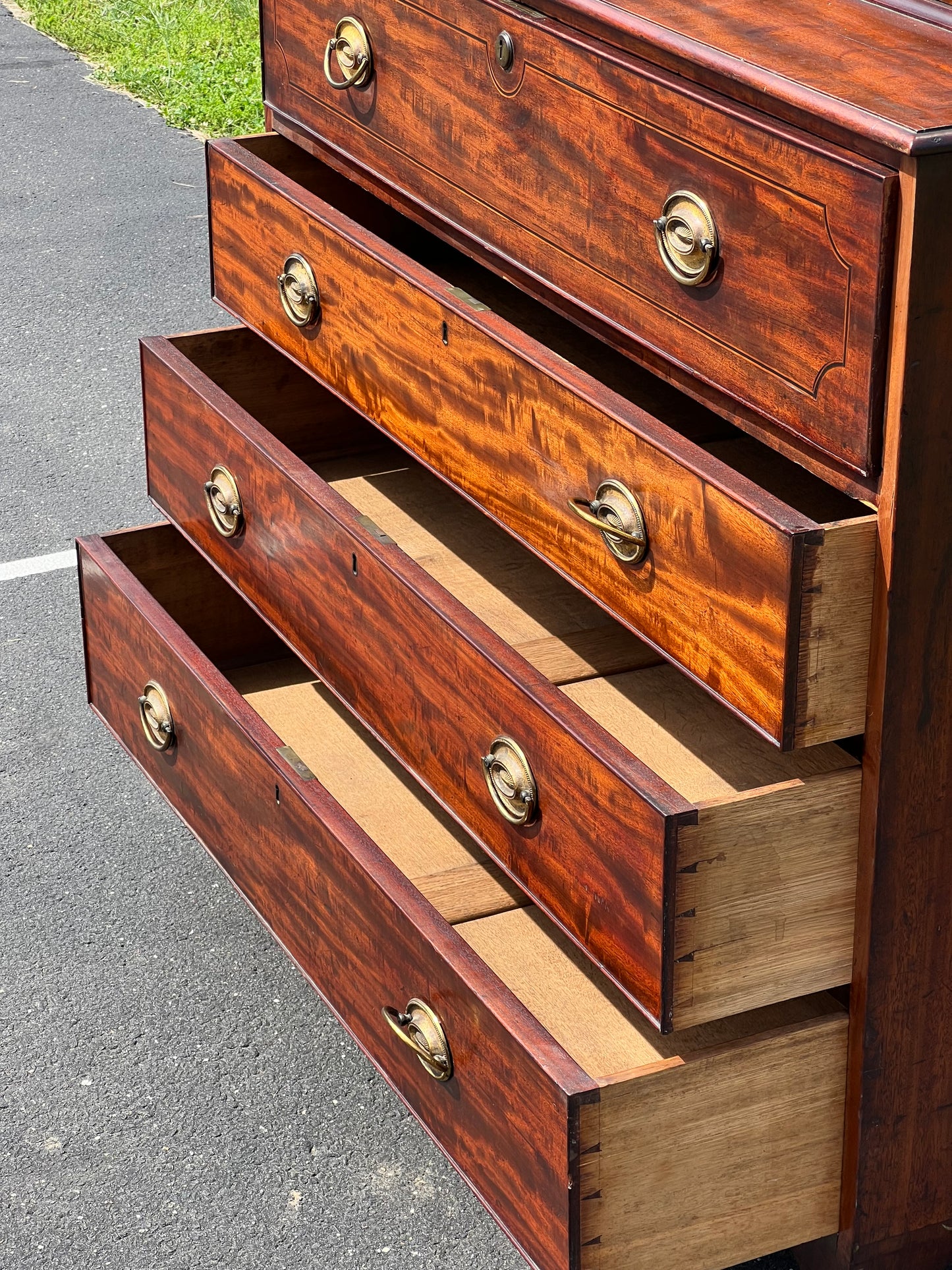 Antique Late 18th Century George III Mahogany Butlers Secretary