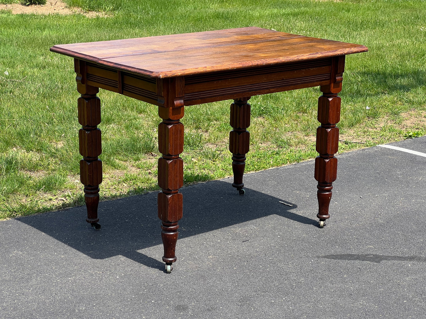 Antique Victorian Rectangular Breakfast Table