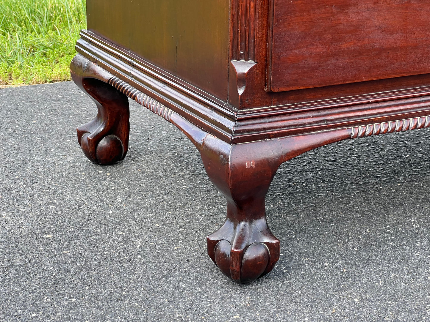 Antique Mahogany Three Drawer Chippendale Chest c. 1820