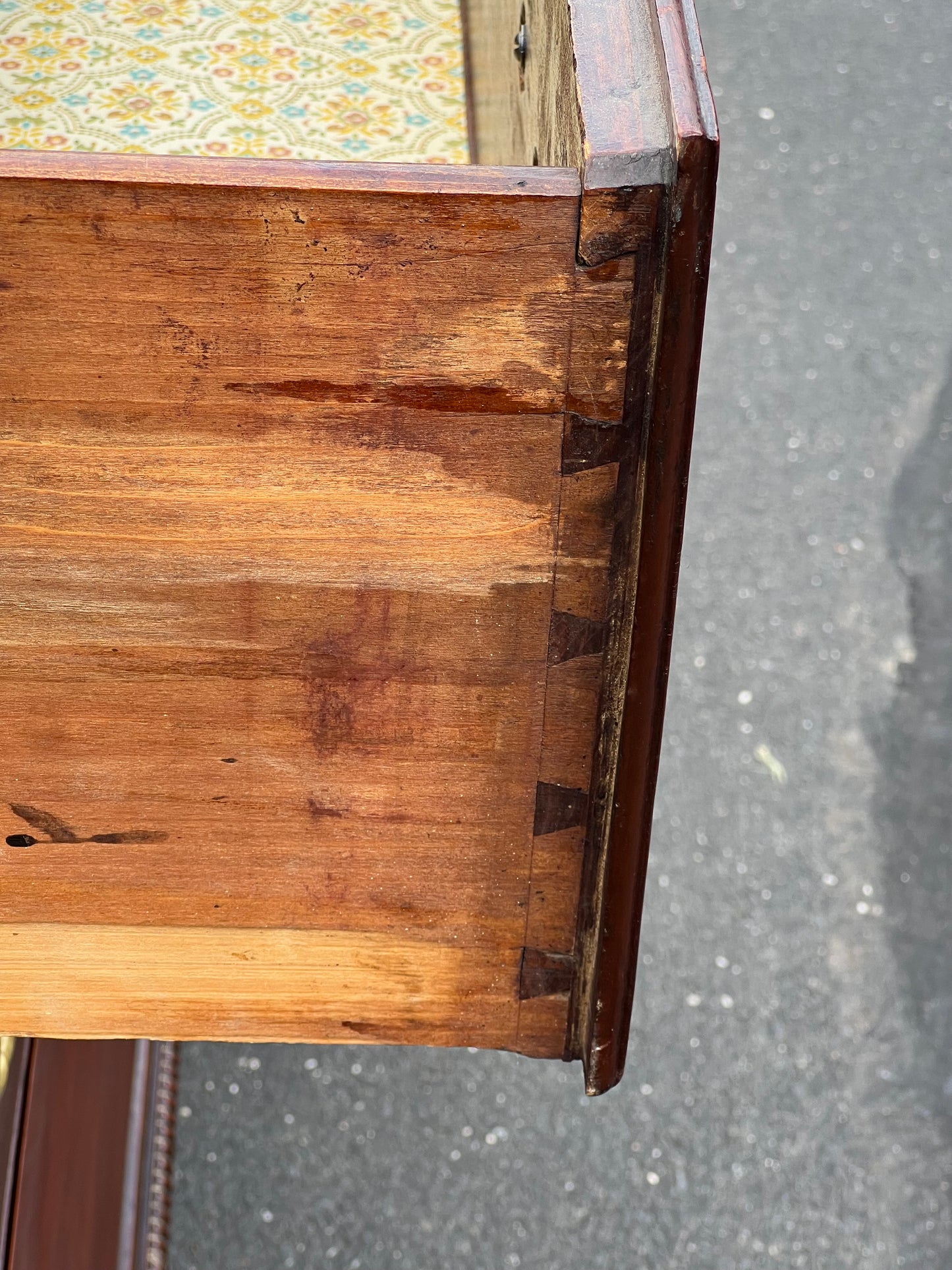 Antique Mahogany Three Drawer Chippendale Chest c. 1820