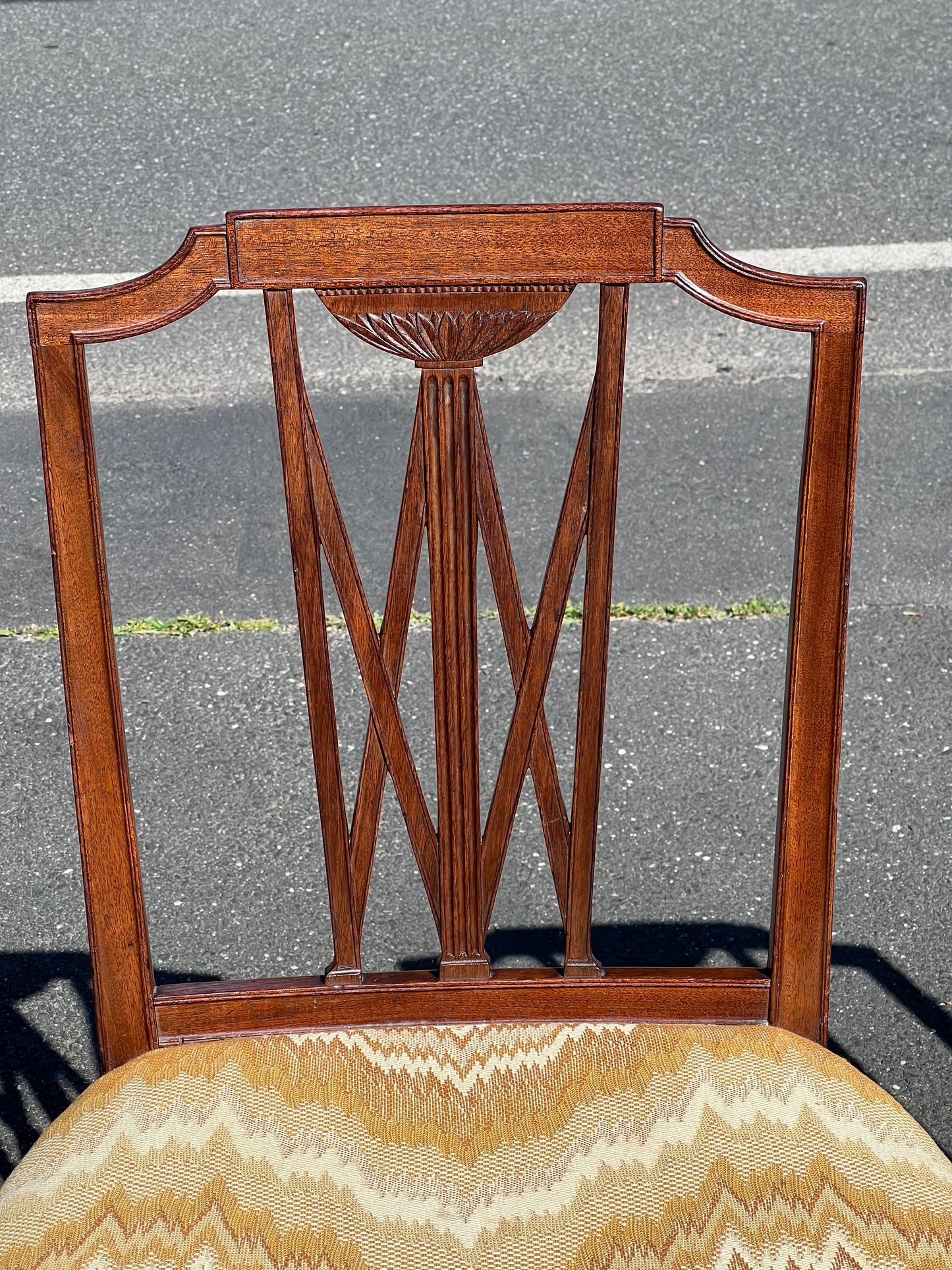 Fine Set of Four Antique 18th Century Carved Mahogany Hepplewhite Chairs