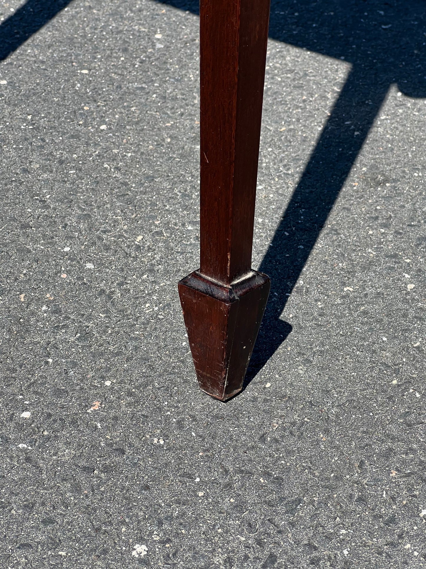 Rare Antique George III Mahogany Drop Leaf Table with Spade Feet