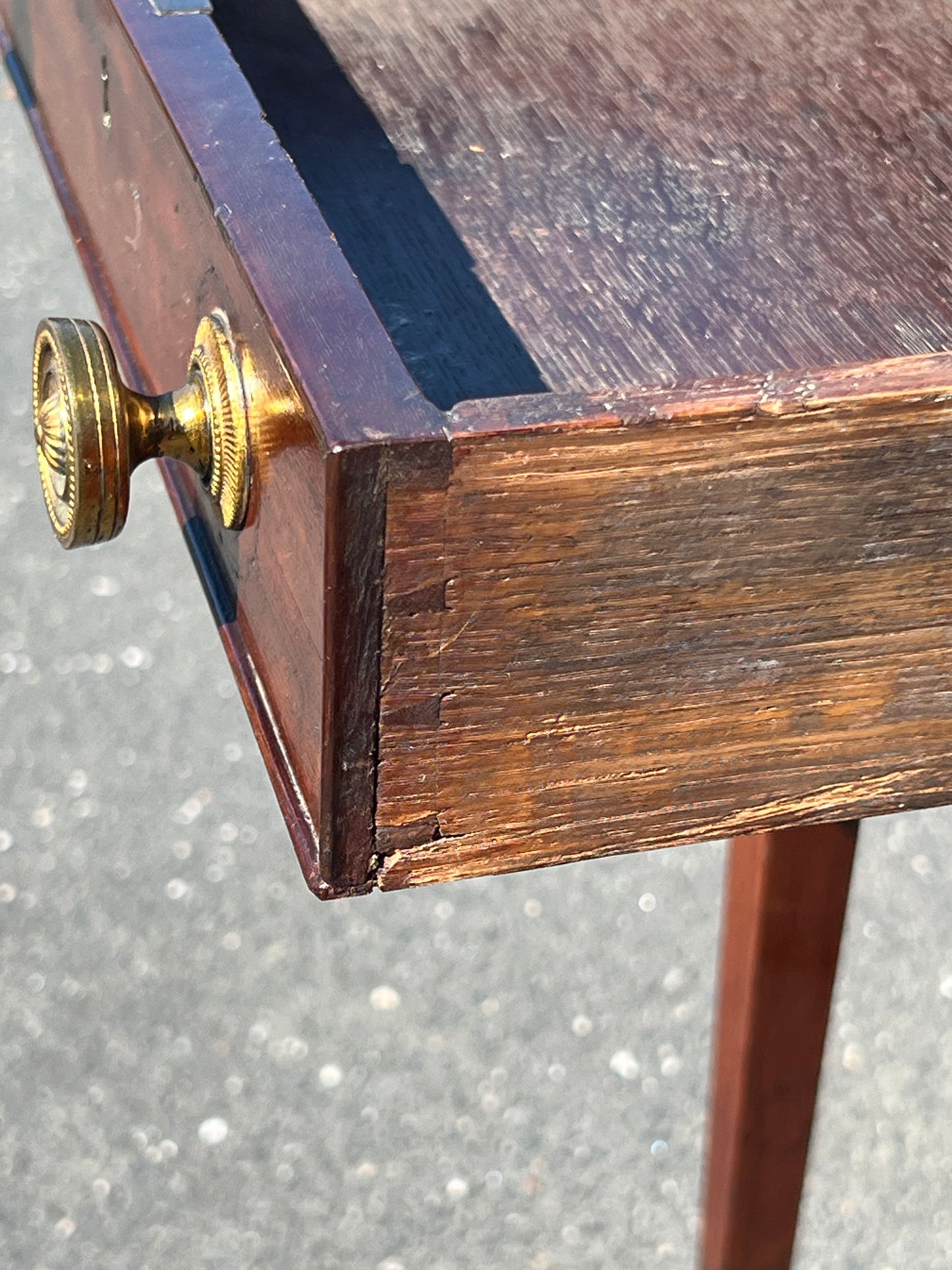 Rare Antique George III Mahogany Drop Leaf Table with Spade Feet