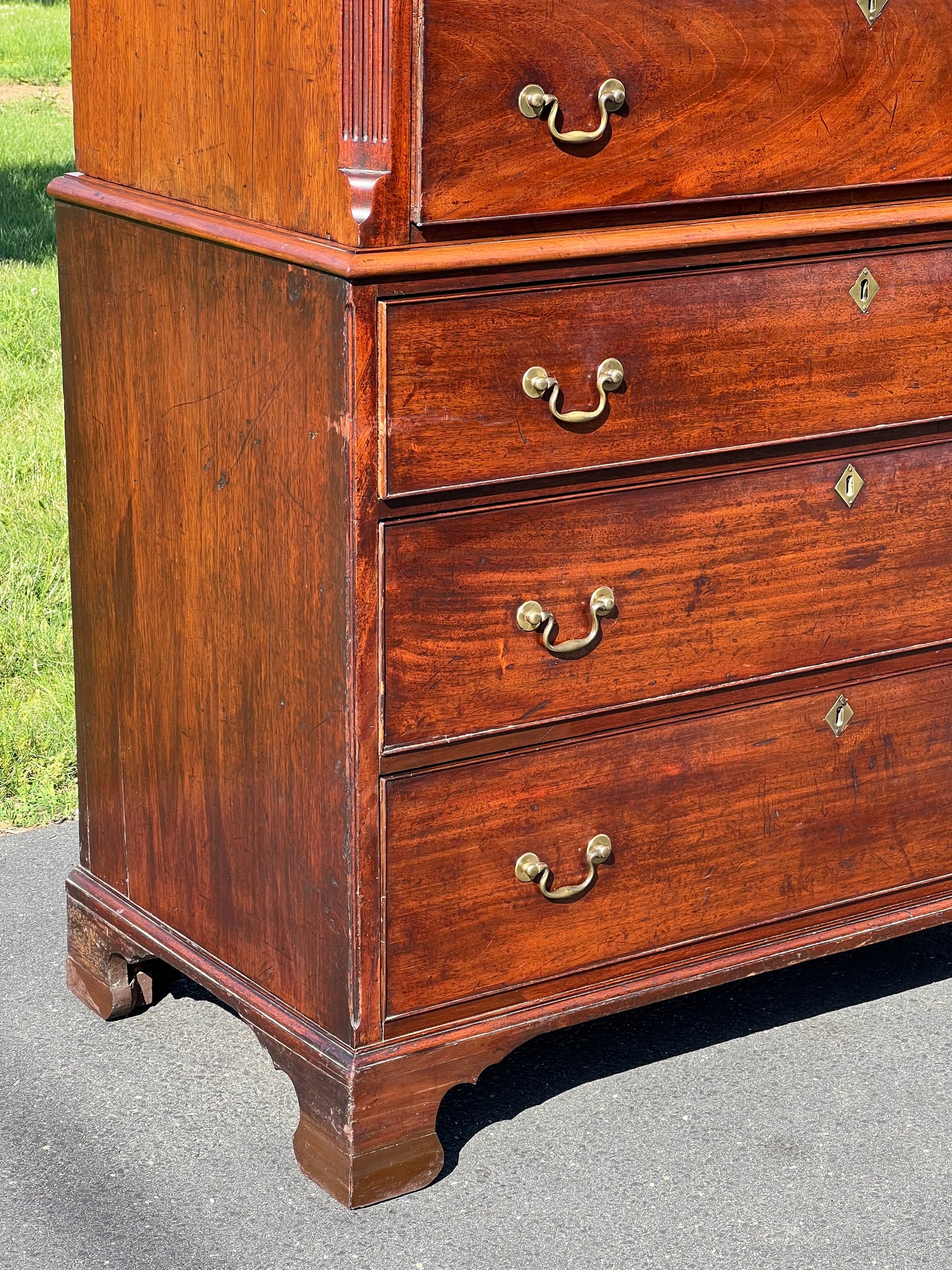 Antique 18th Century George III Mahogany chest on Chest