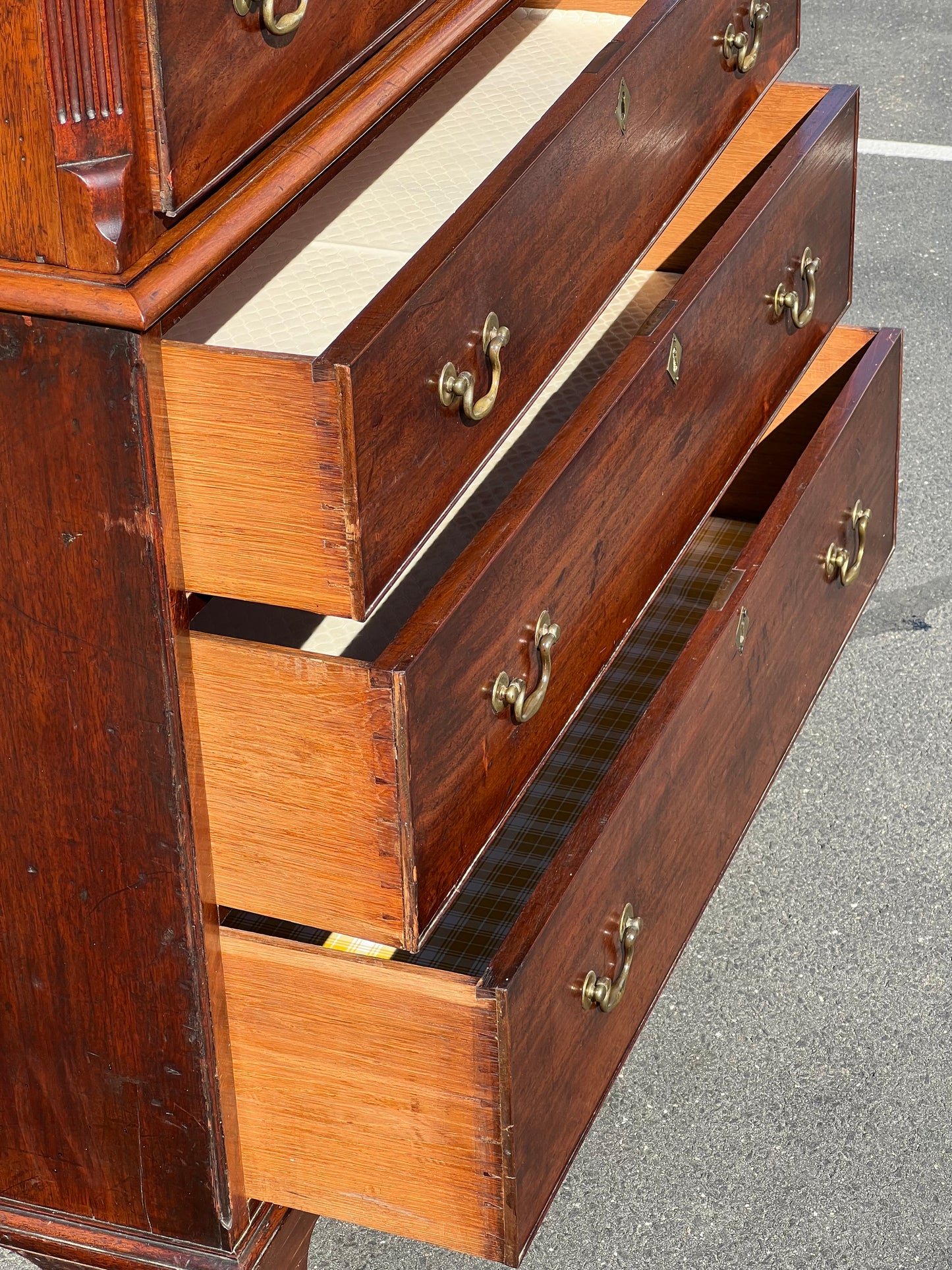 Antique 18th Century George III Mahogany chest on Chest