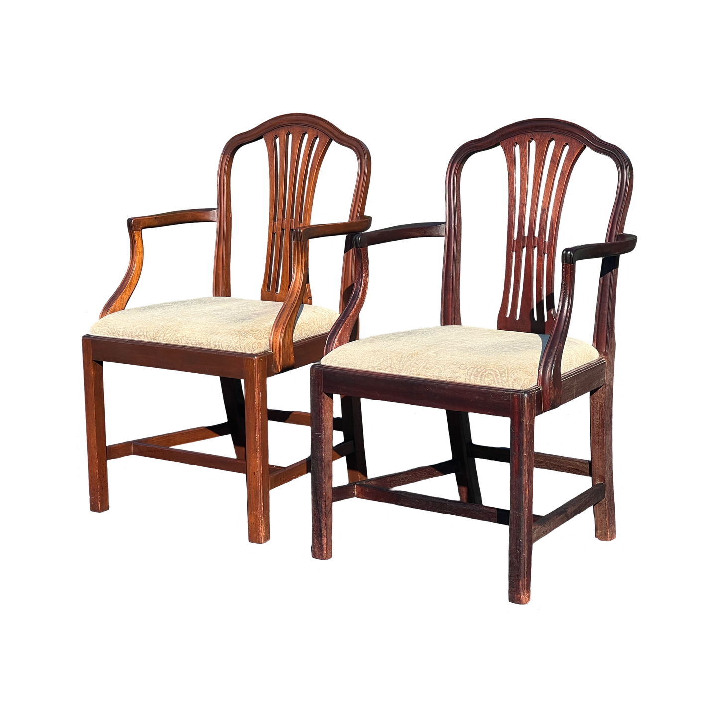 Pair of Antique Mahogany Georgian Armchairs