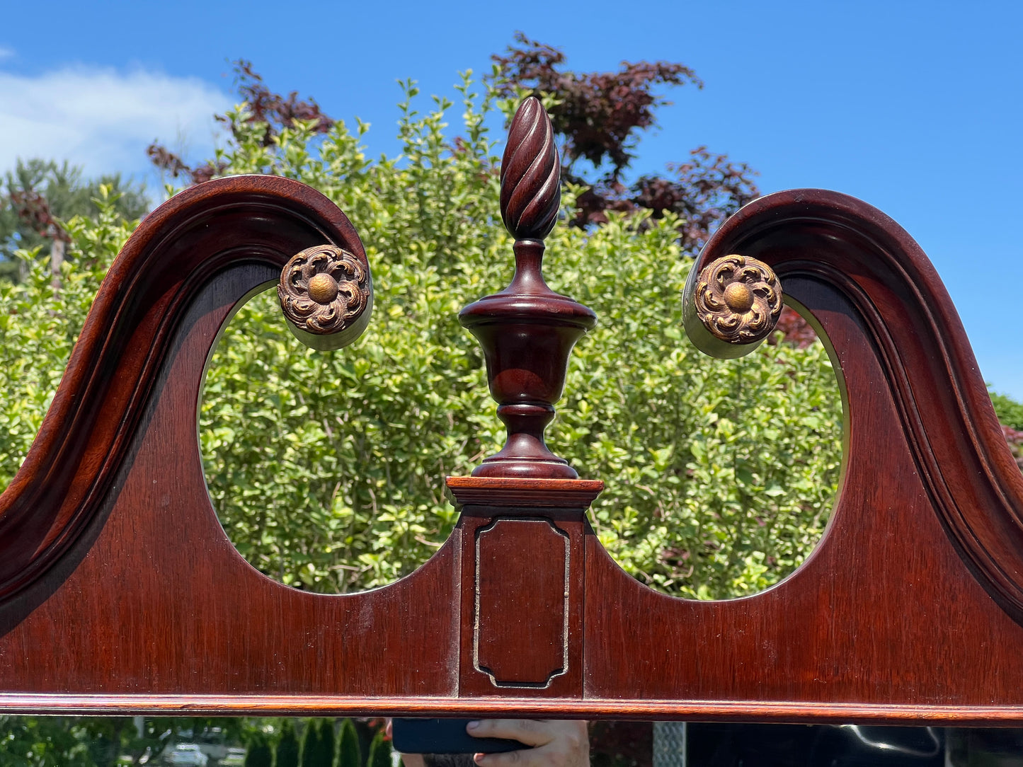 Vintage Solid Mahogany Dresser with Mirror by Kling