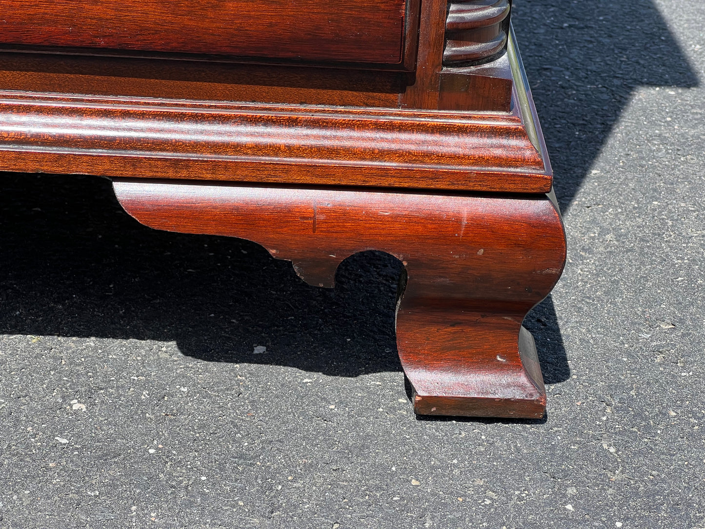 Vintage Solid Mahogany Dresser with Mirror by Kling