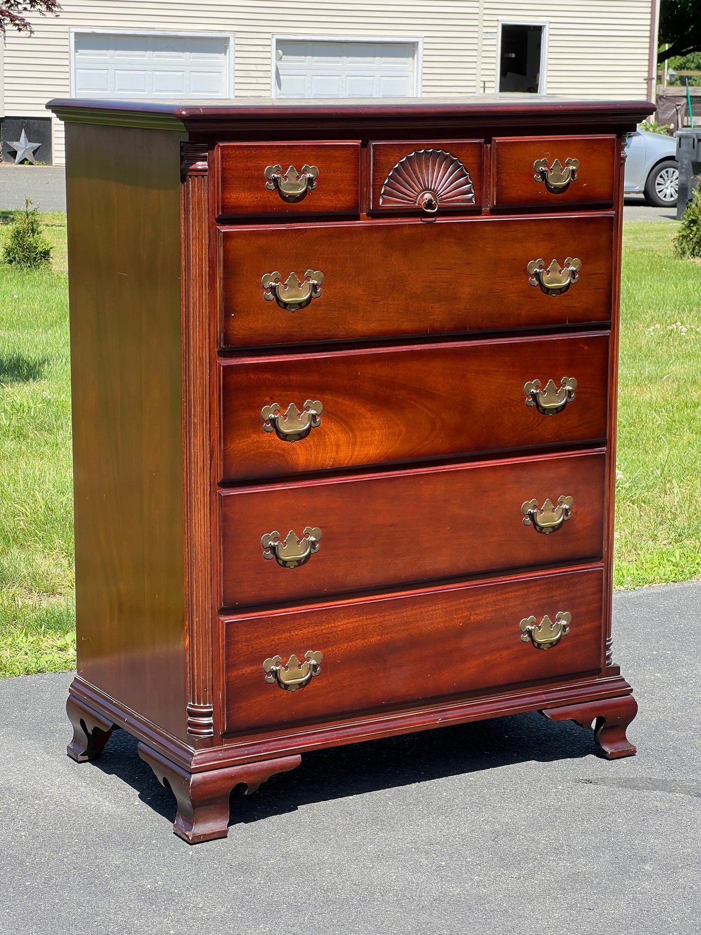 Vintage Solid Mahogany Tall Chest by Kling