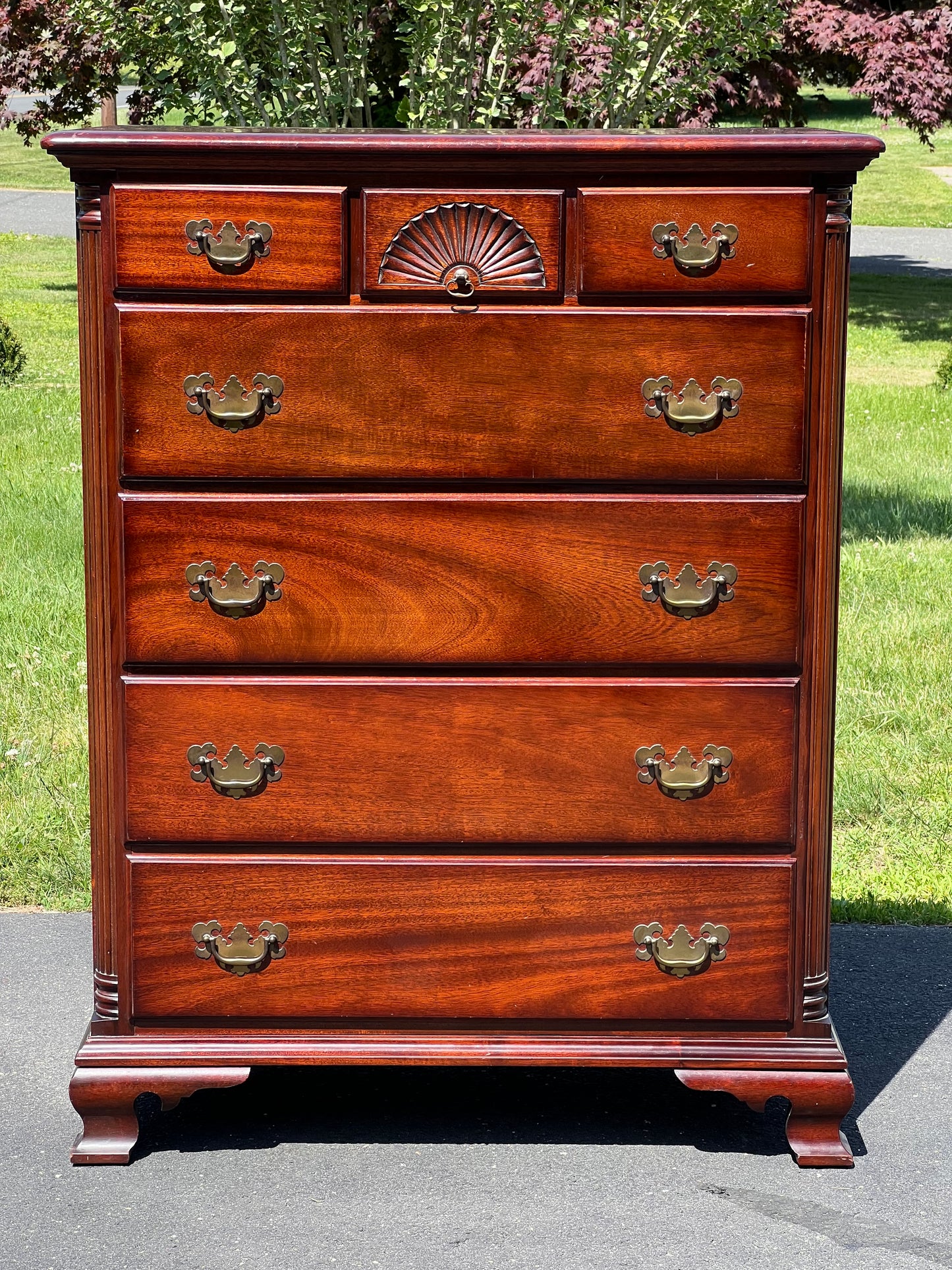 Vintage Solid Mahogany Tall Chest by Kling