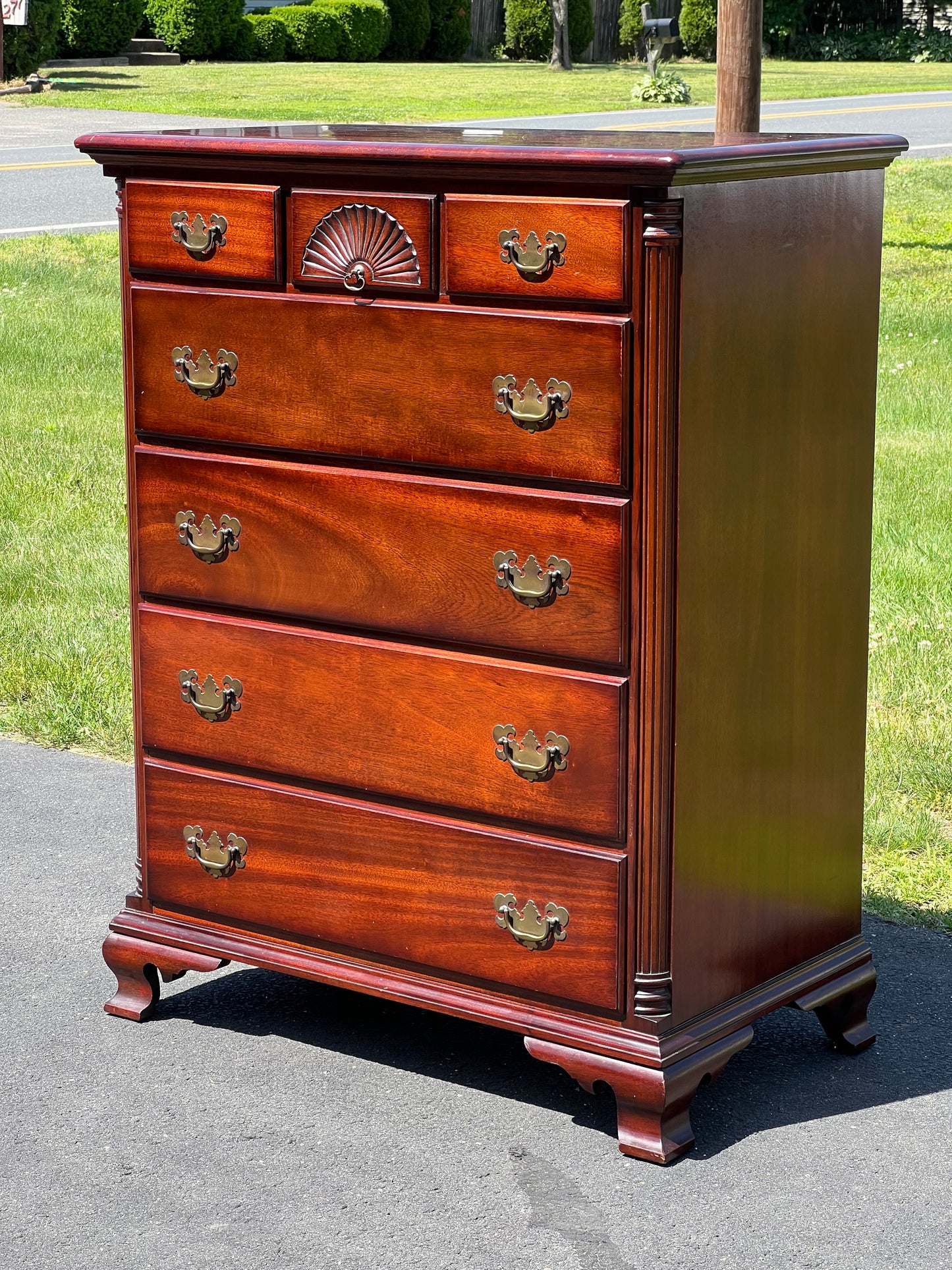 Vintage Solid Mahogany Tall Chest by Kling