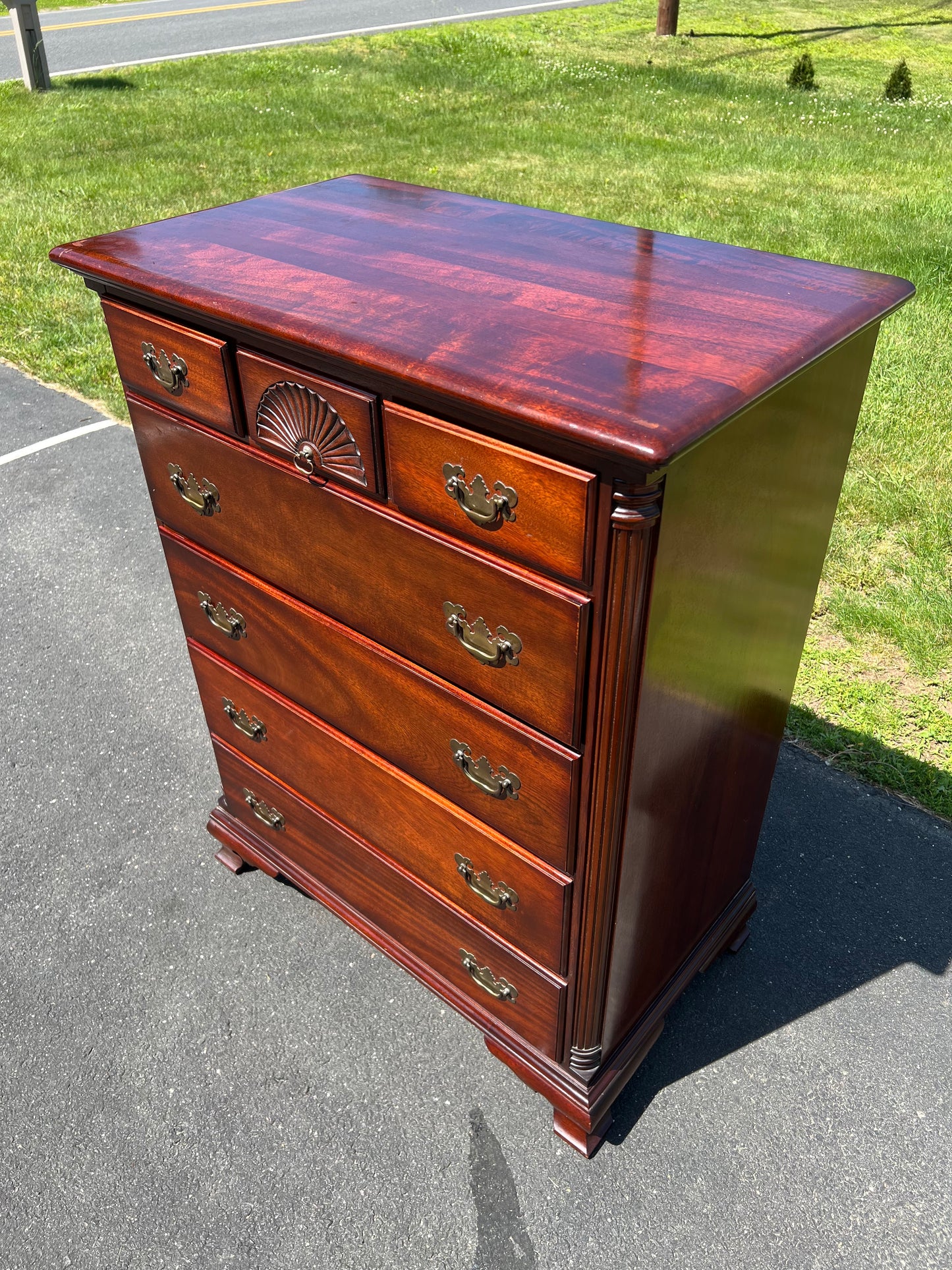 Vintage Solid Mahogany Tall Chest by Kling