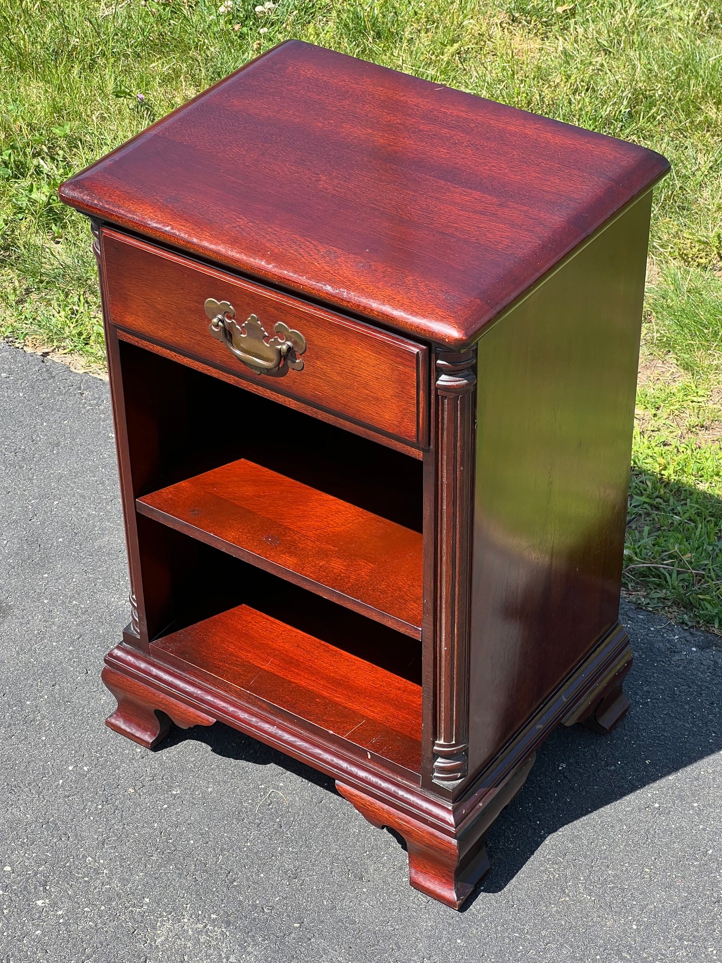 Vintage Solid Mahogany Night Stand by Kling