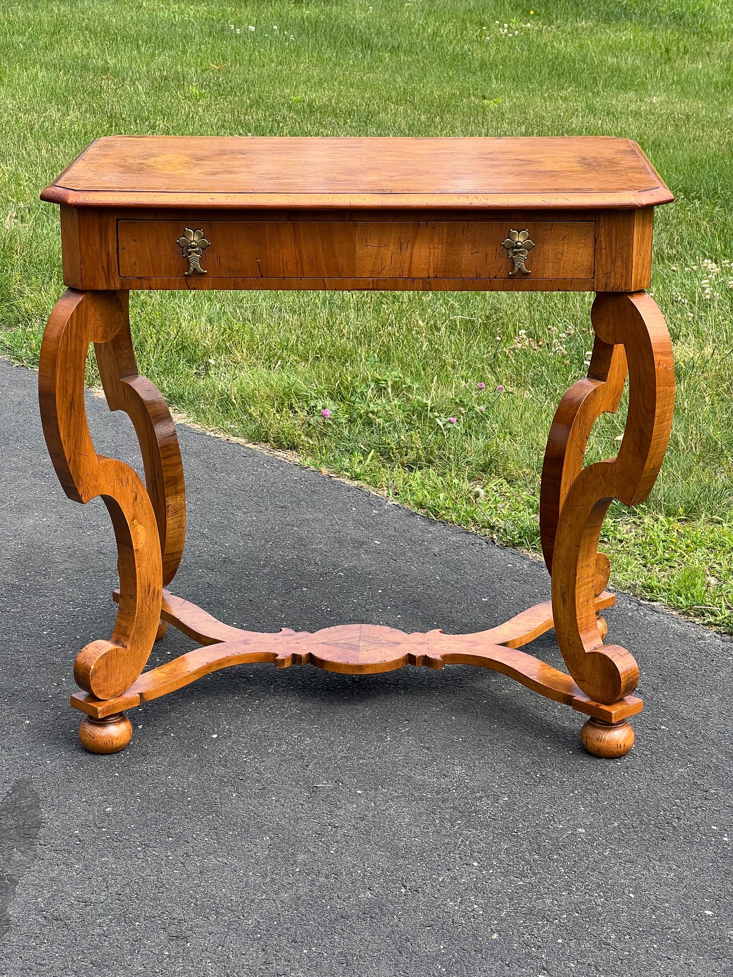 Antique French Biedermeier One Drawer Occasional Table c. Early 1800s