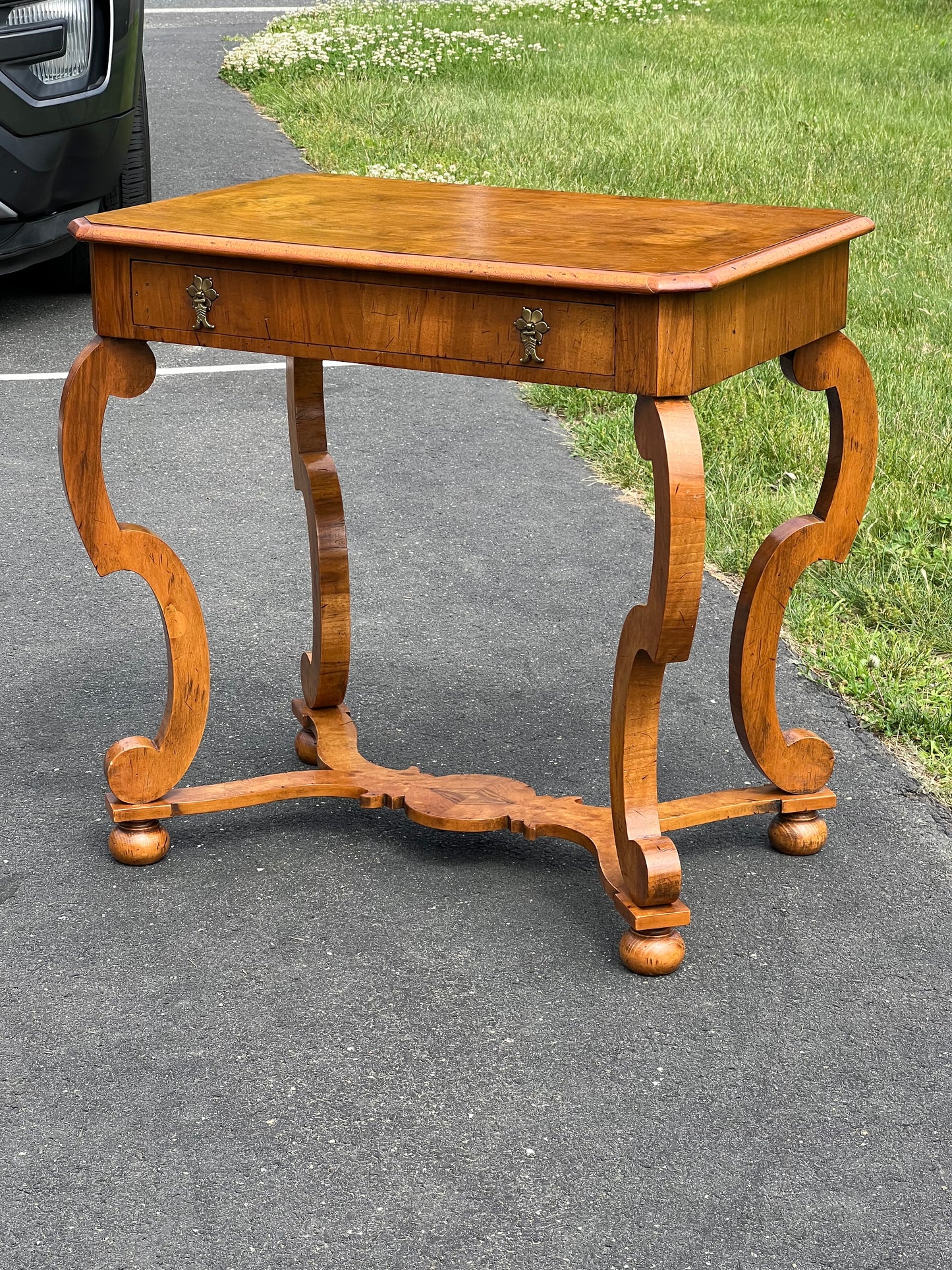 Antique French Biedermeier One Drawer Occasional Table c. Early 1800s