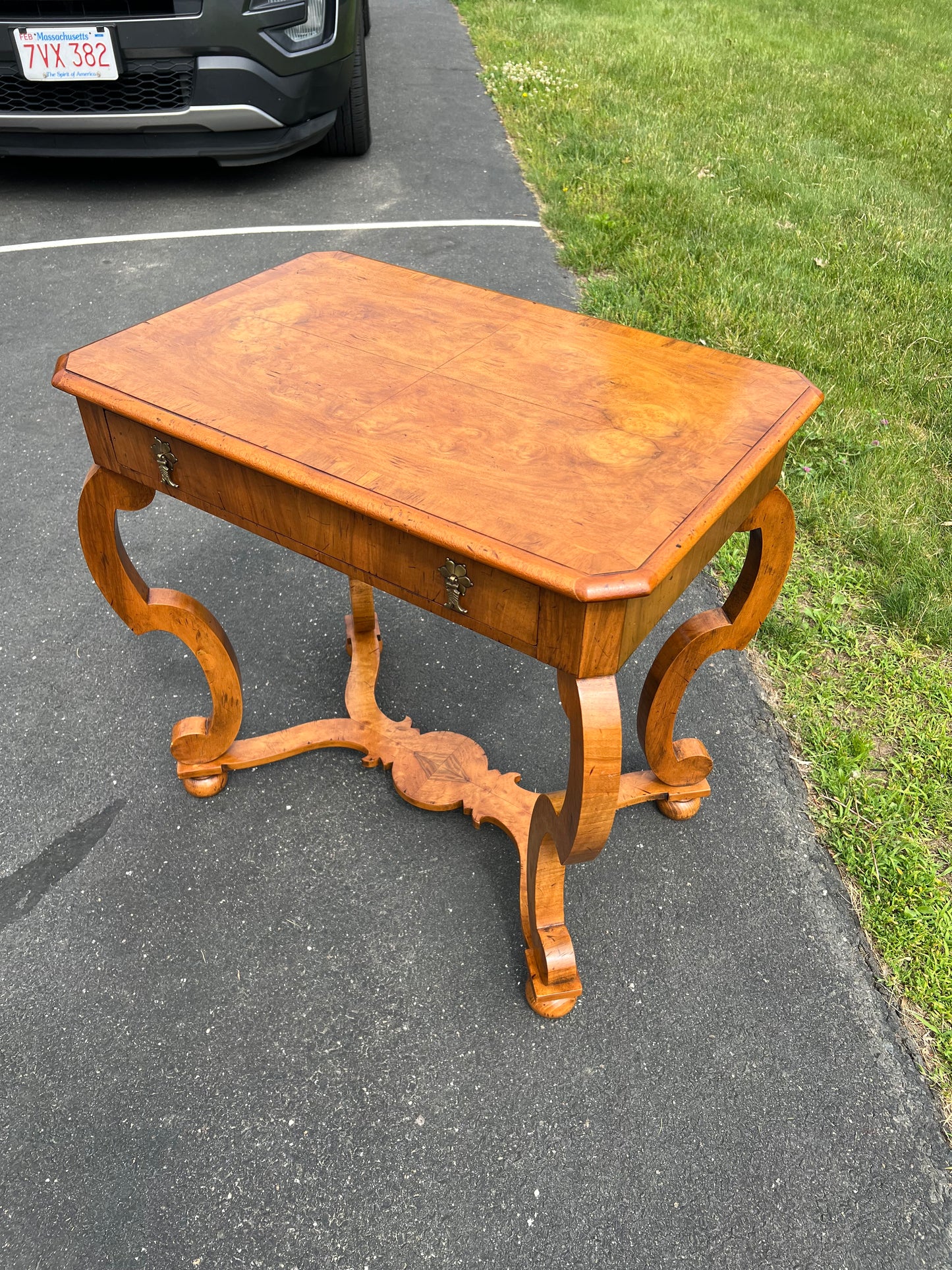 Antique French Biedermeier One Drawer Occasional Table c. Early 1800s