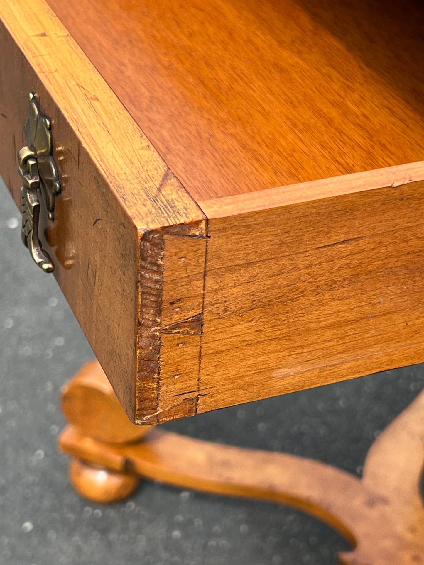 Antique French Biedermeier One Drawer Occasional Table c. Early 1800s