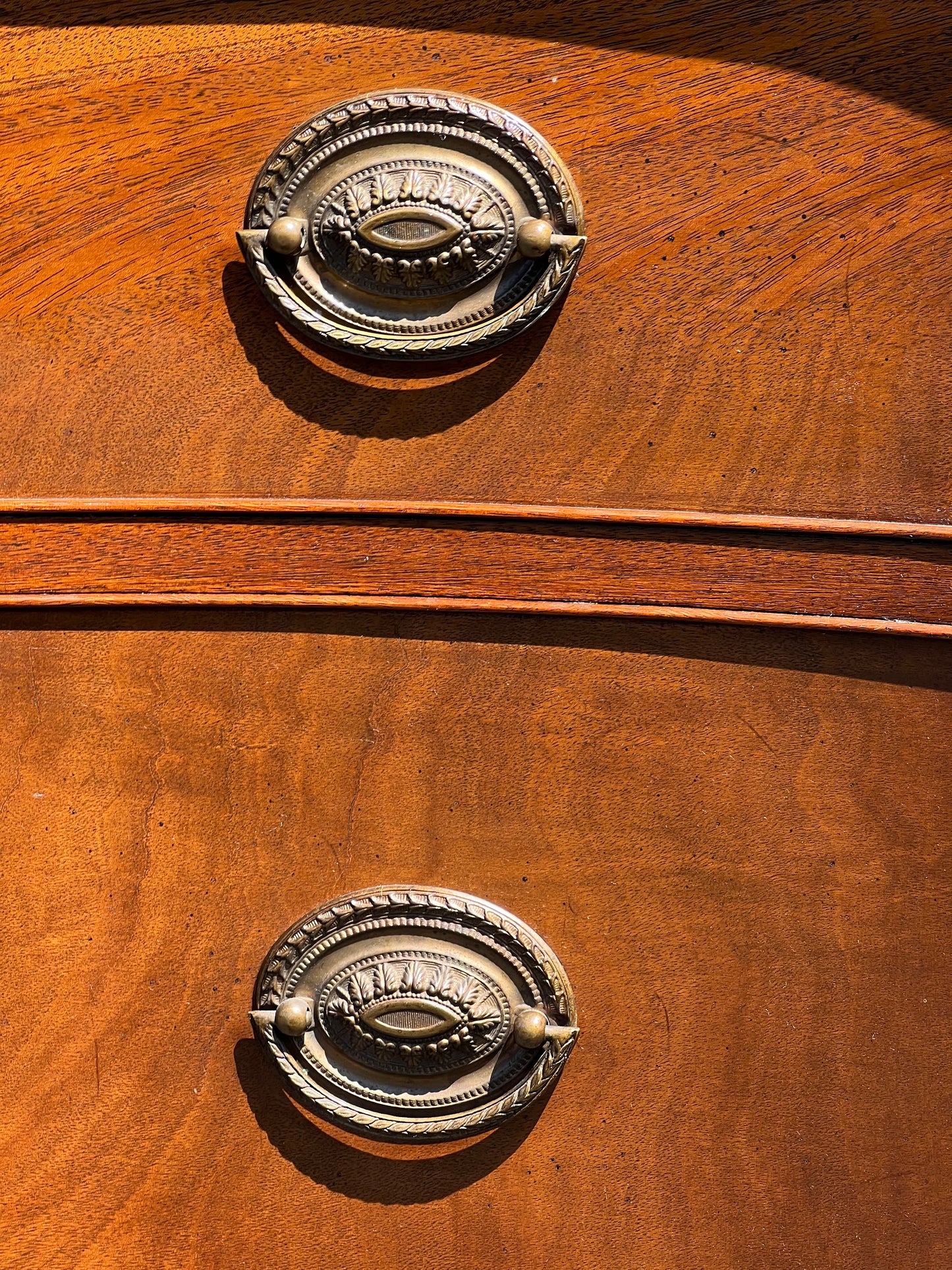 Vintage Mahogany Serpentine Sideboard by Paine Furniture Boston