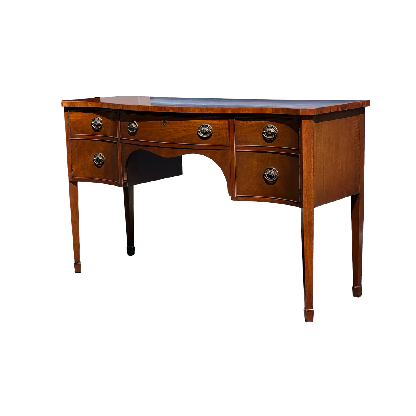 Vintage Mahogany Serpentine Sideboard by Paine Furniture Boston