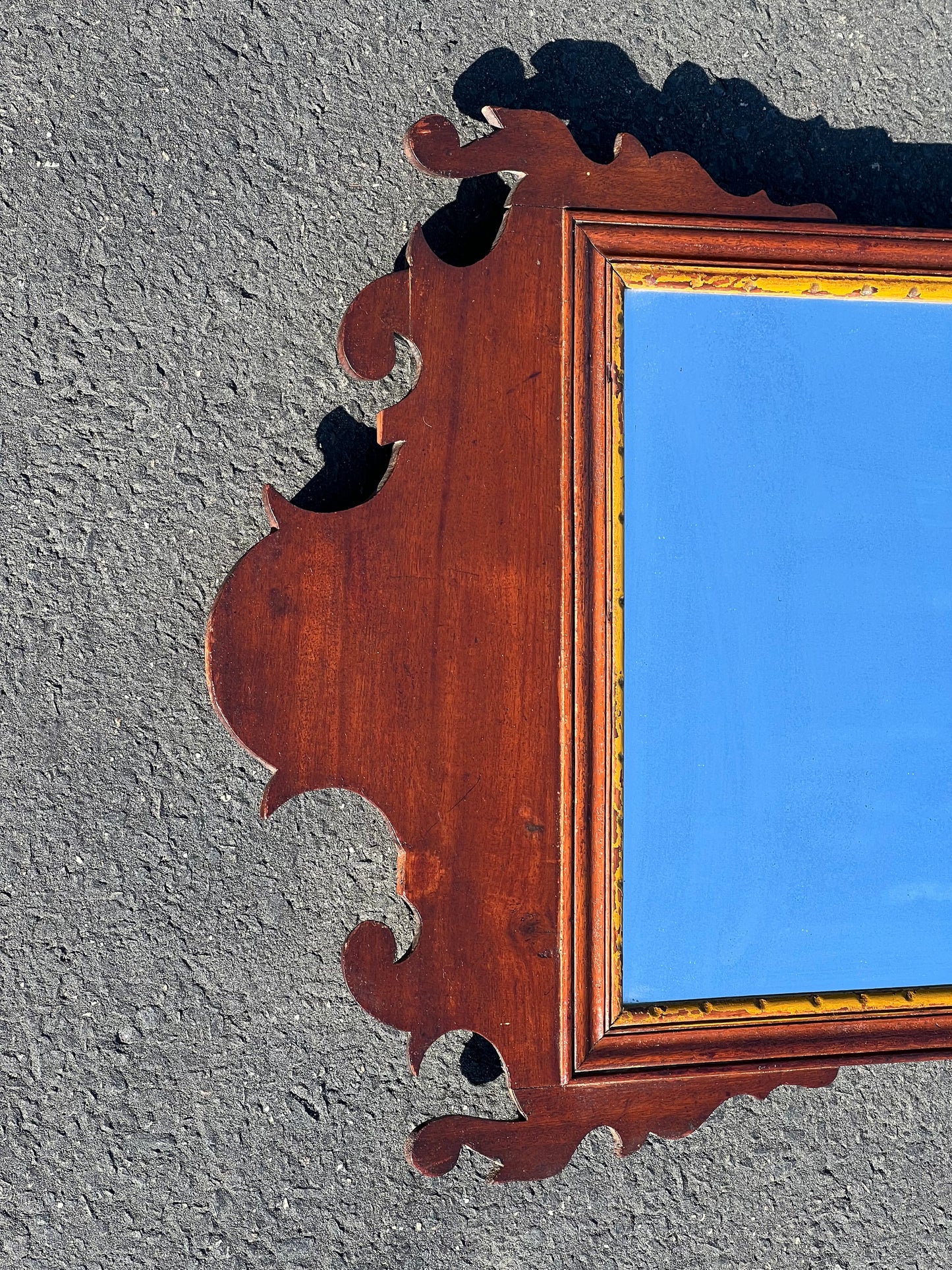 Antique 18th Century Chippendale Wall Mirror with Eagle Crest