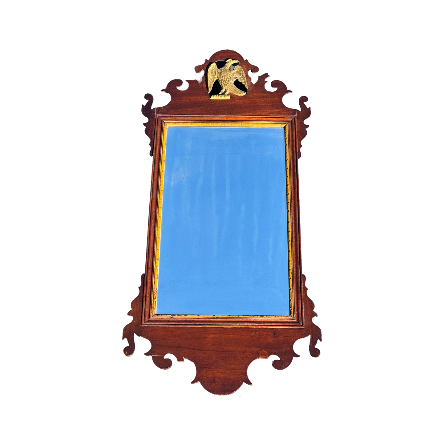 Antique 18th Century Chippendale Wall Mirror with Eagle Crest