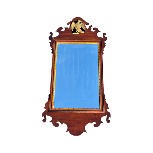 Antique 18th Century Chippendale Wall Mirror with Eagle Crest