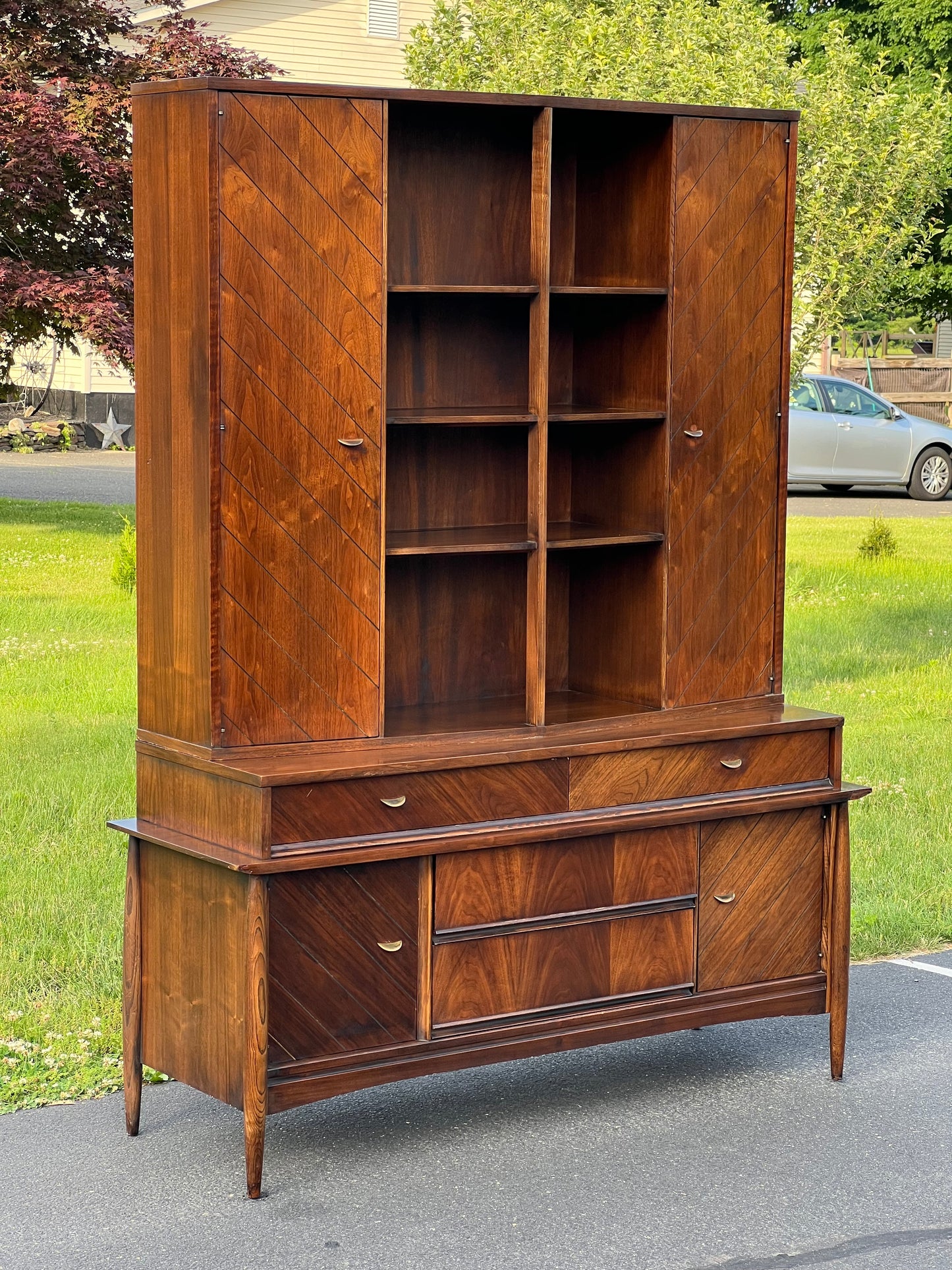 Vintage Mid-Century Modern Walnut Credenza by Dixie