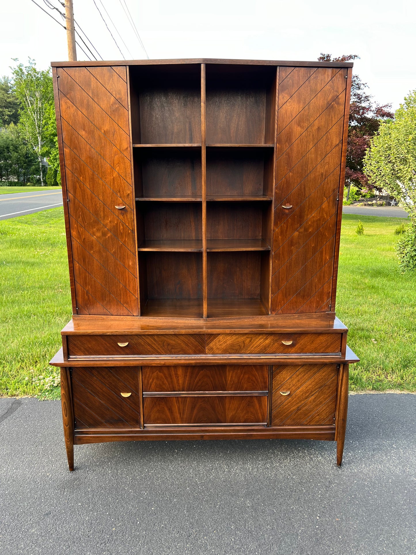 Vintage Mid-Century Modern Walnut Credenza by Dixie