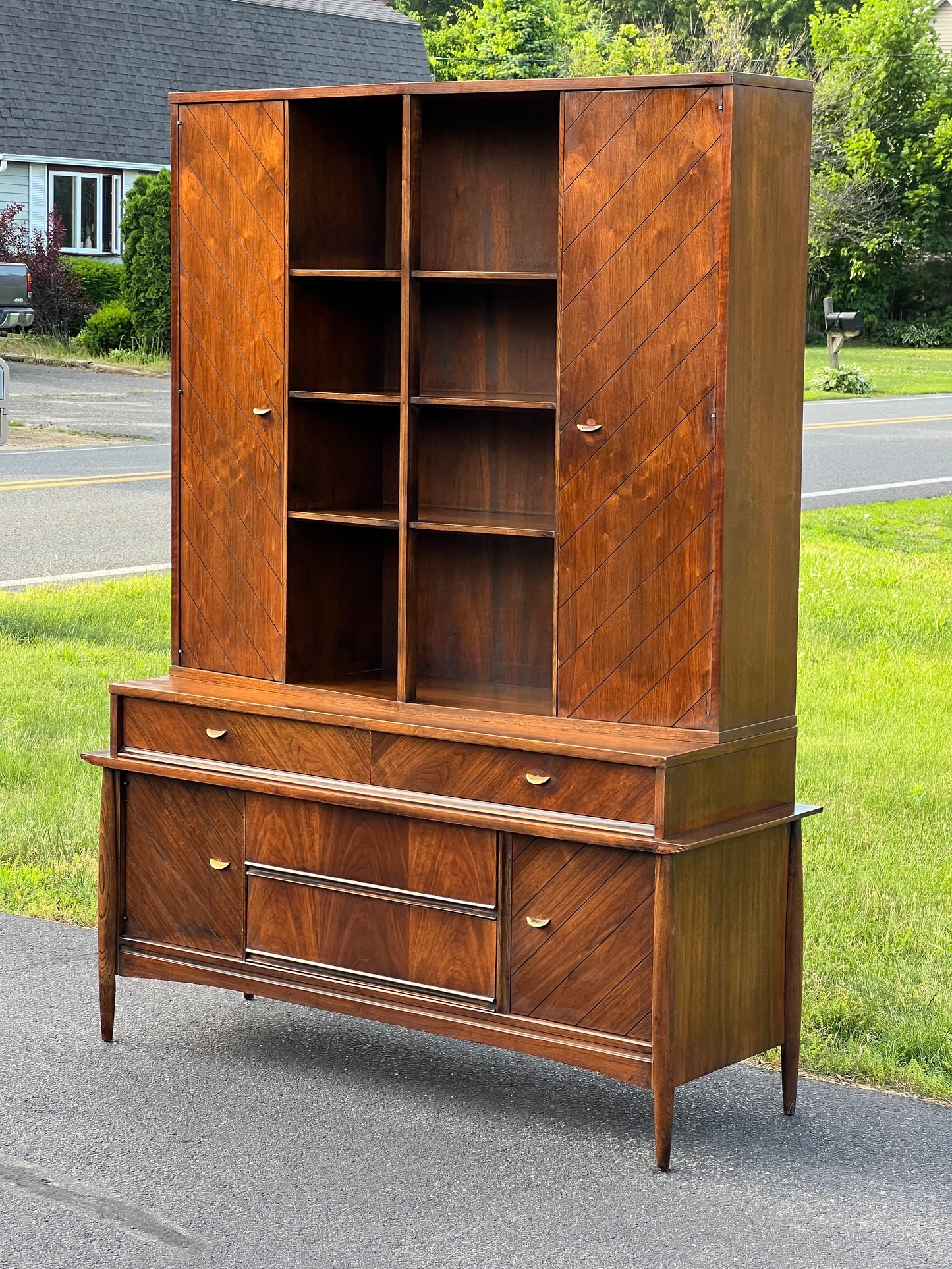 Vintage Mid-Century Modern Walnut Credenza by Dixie