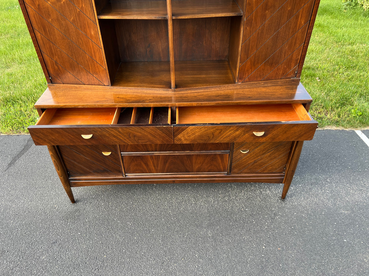 Vintage Mid-Century Modern Walnut Credenza by Dixie