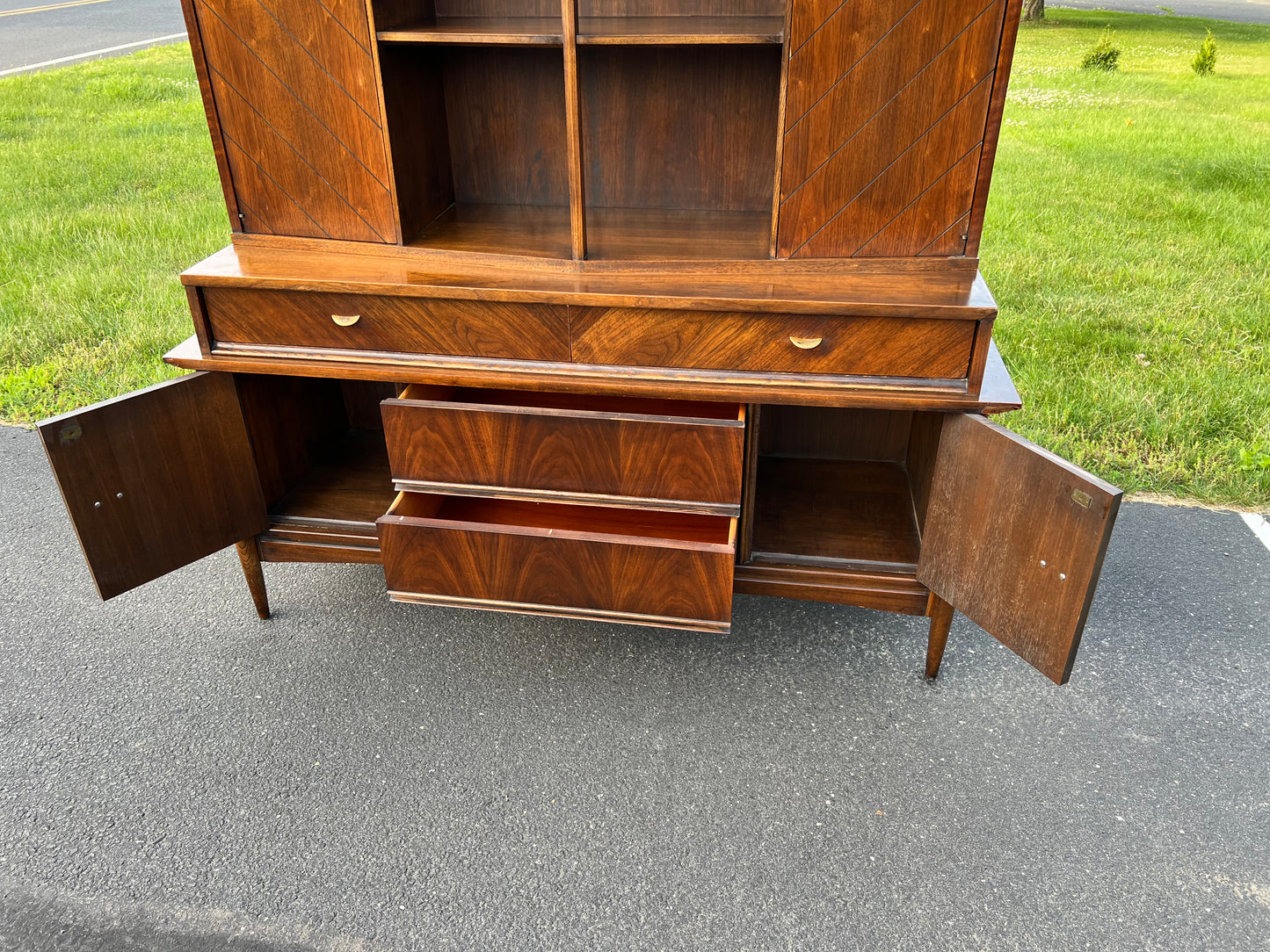 Vintage Mid-Century Modern Walnut Credenza by Dixie