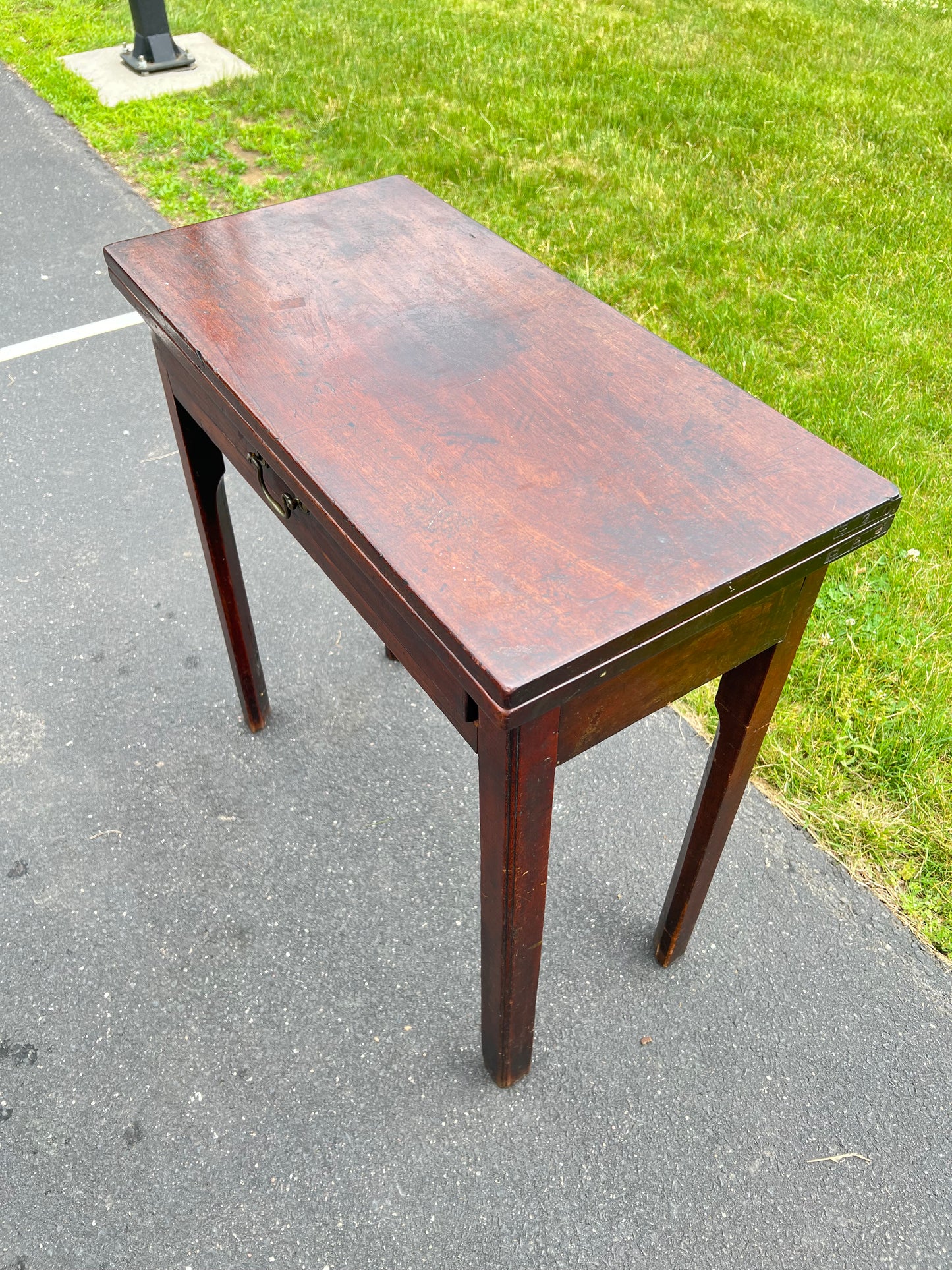 Antique Chippendale George III Mahogany Game Table c. 1760