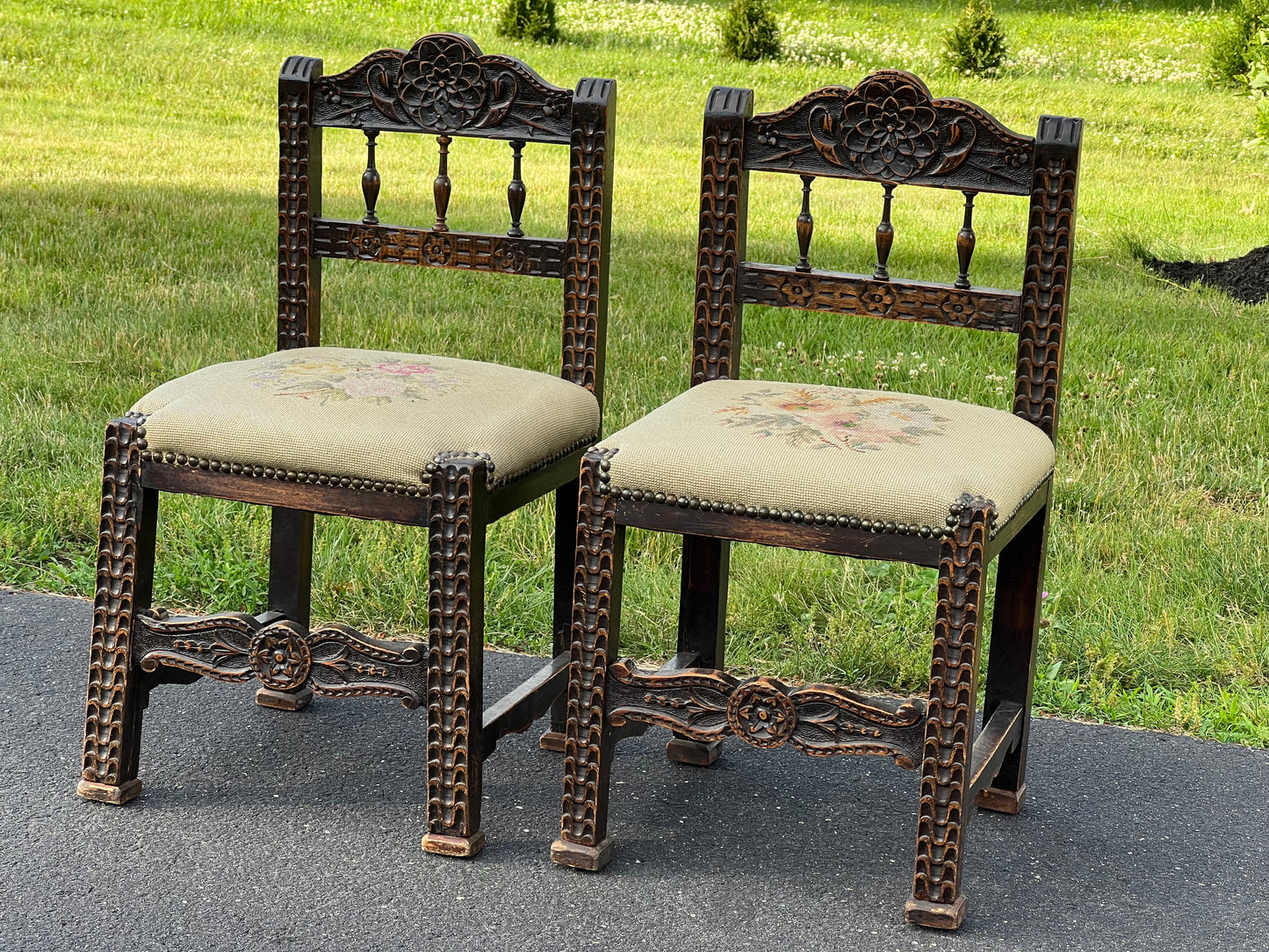 Pair of Feudal Side Chairs