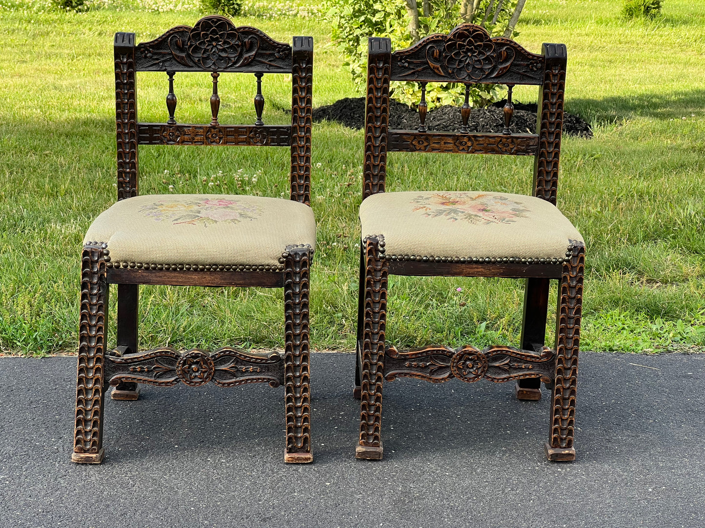 Pair of Feudal Side Chairs